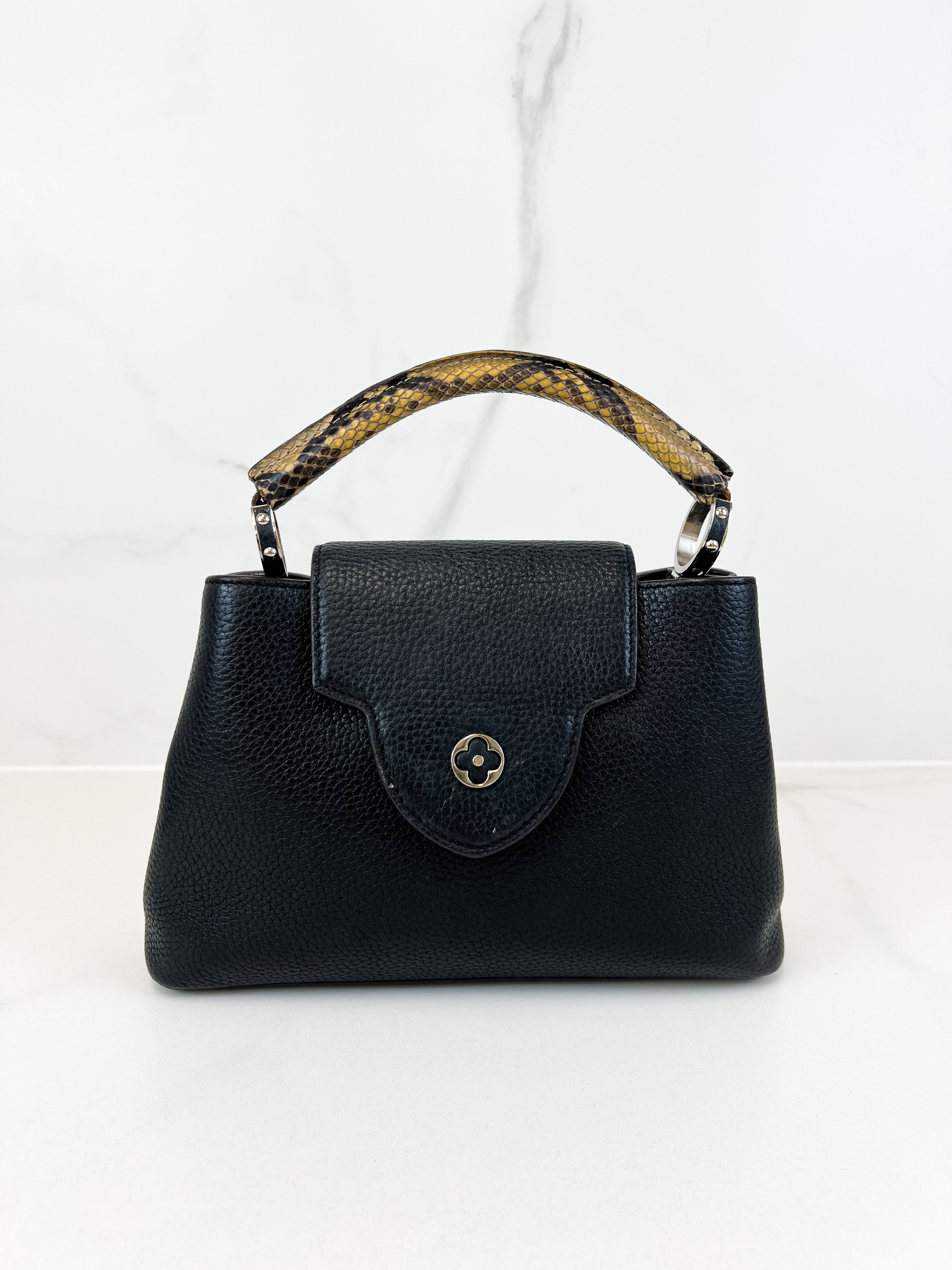 Louis Vuitton Black Capucines BB