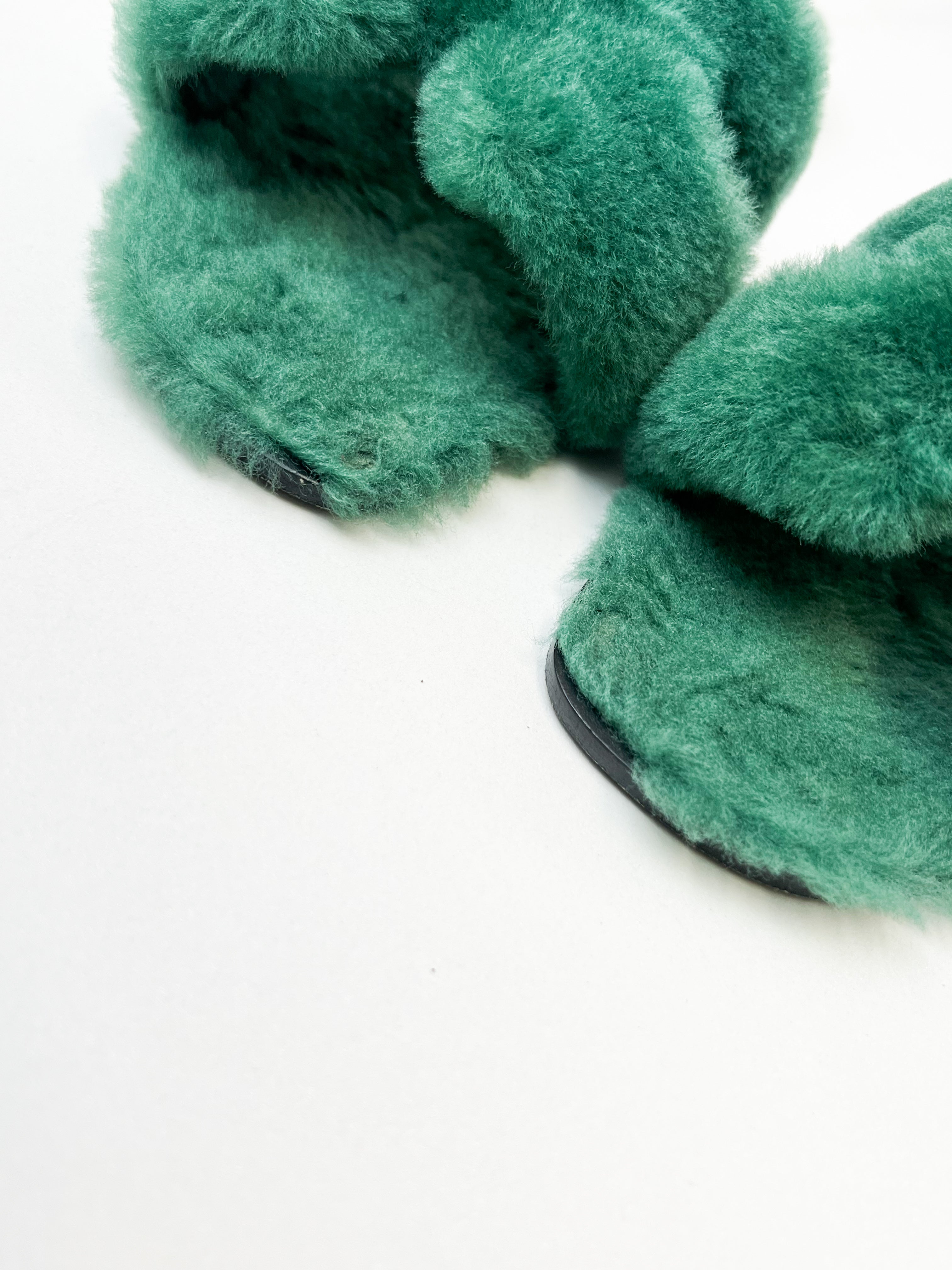 Hermes Oran Shearling Sandals Size 38