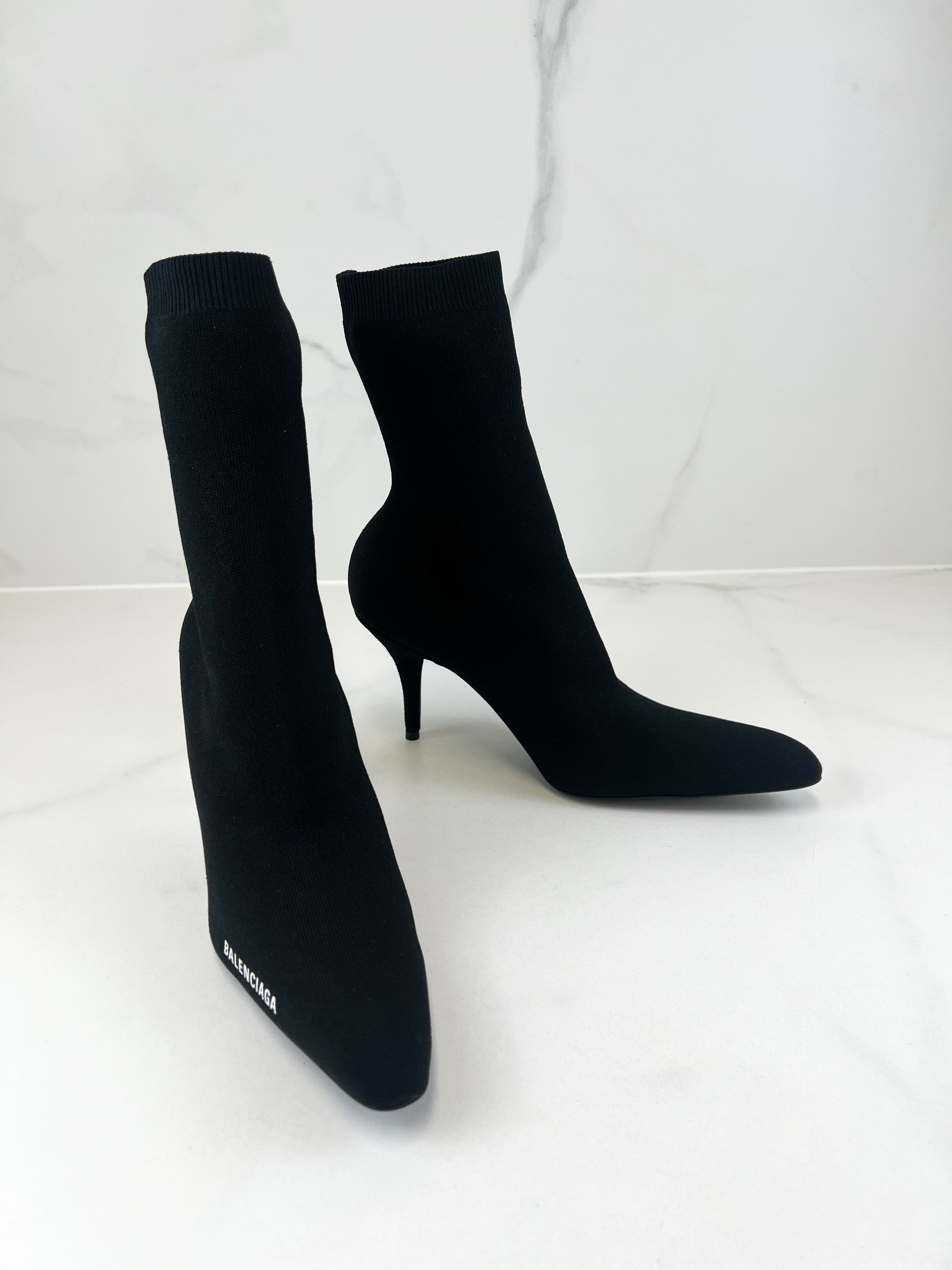 Balenciaga Boots Knife Boot Stretch Knit Size 40