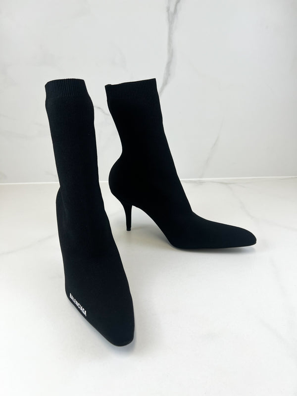 Balenciaga Boots Knife Boot Stretch Knit Size 40