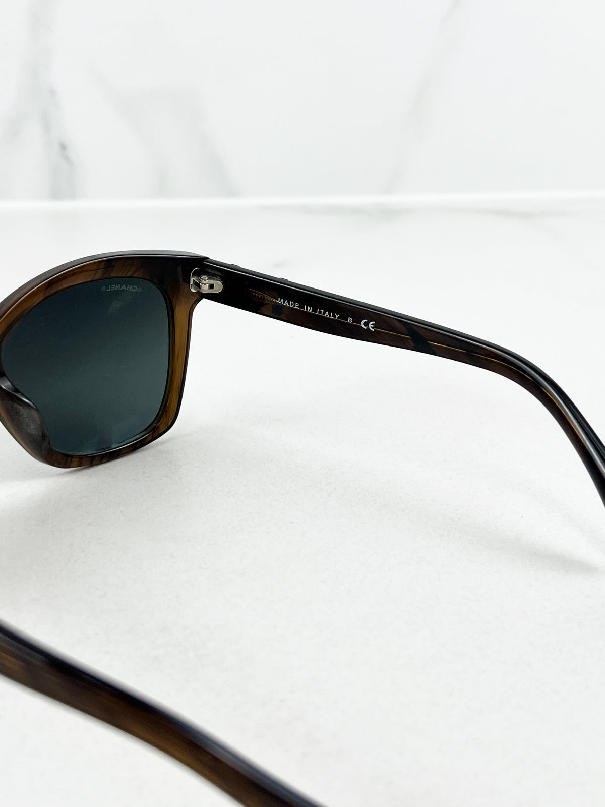 Chanel Tortoise Rectangular Sunglasses
