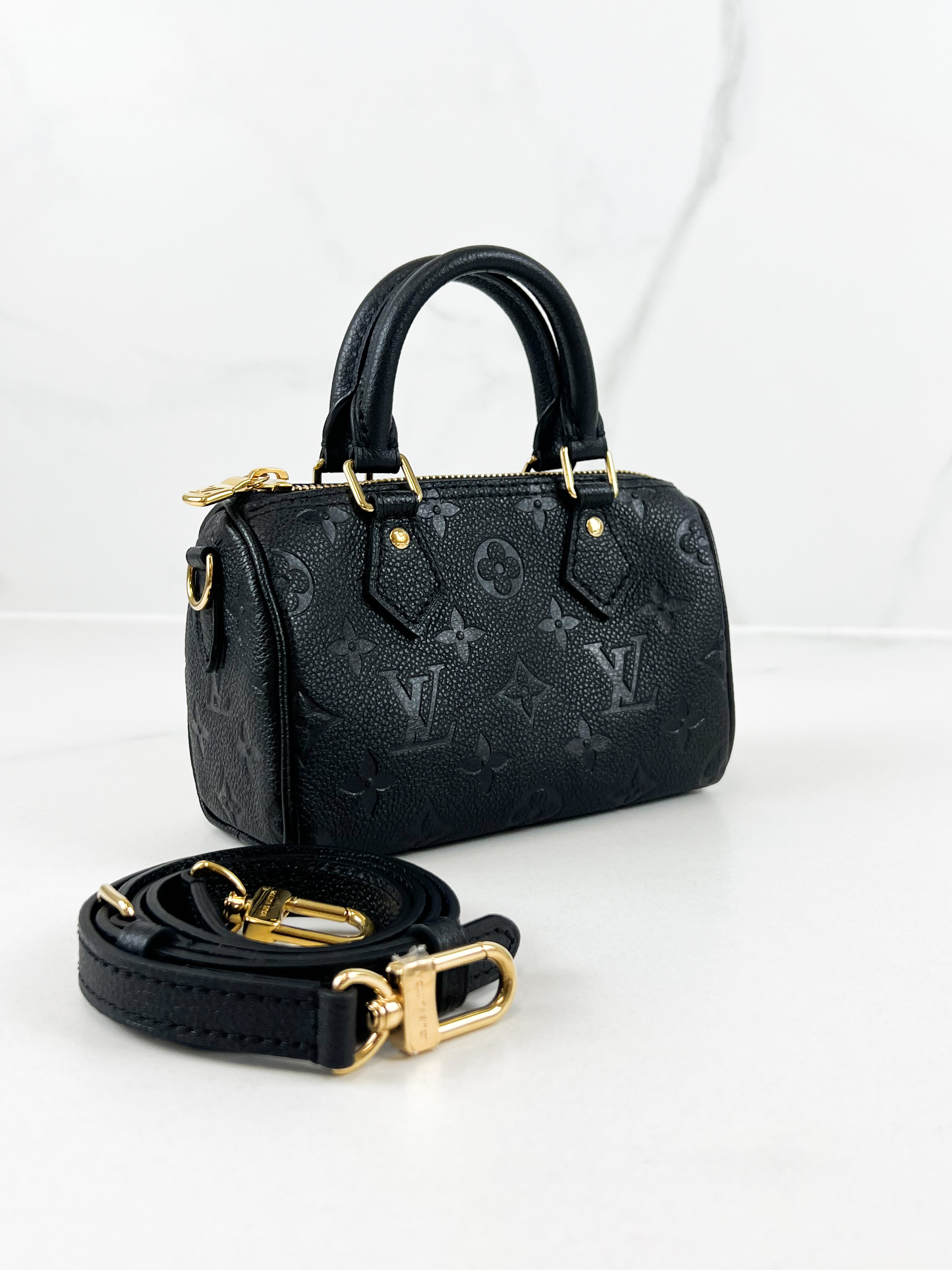 Louis Vuitton Nano Speedy in Monogram Empreinte Leather