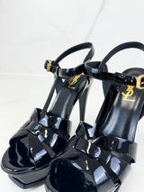 Saint Laurent Black Patent Tributes 135mm Size 37.5