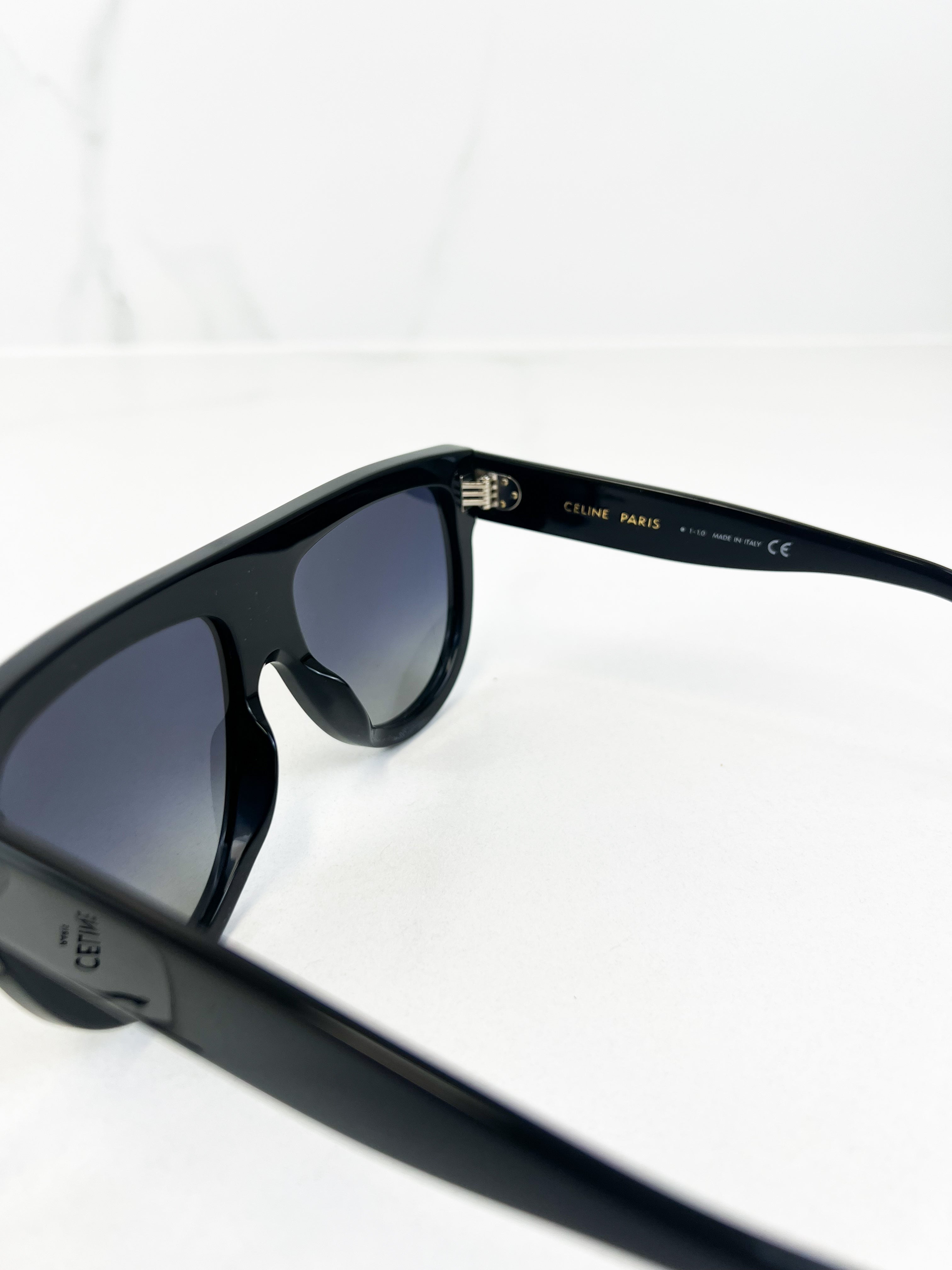 Celine Black Bold 3 Dots Flat-Brow Sunglasses