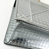 Christian Dior Metallic Silver Small Diorama Shoulder Bag