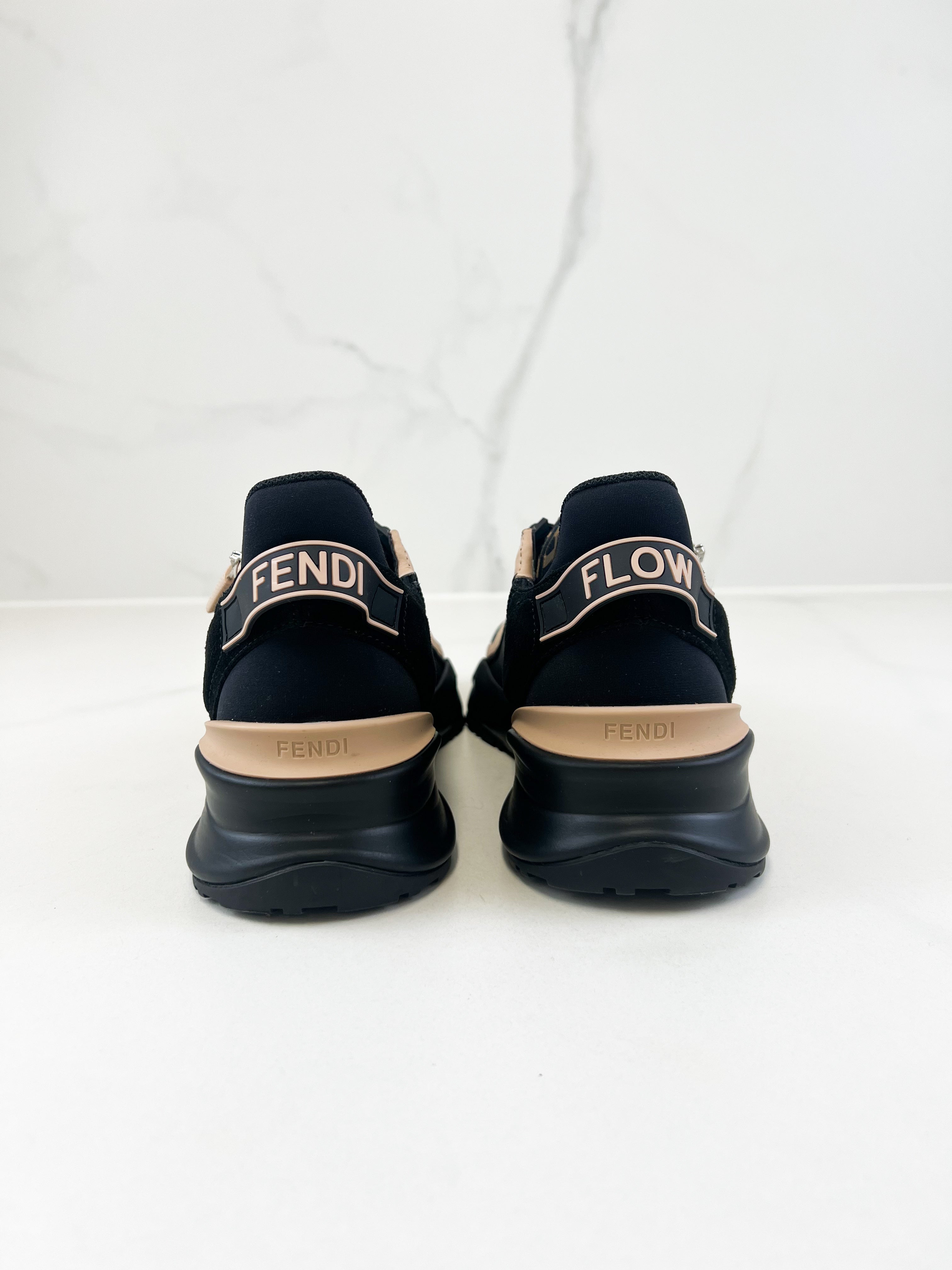 Fendi Black Flow Sneaker Size 37