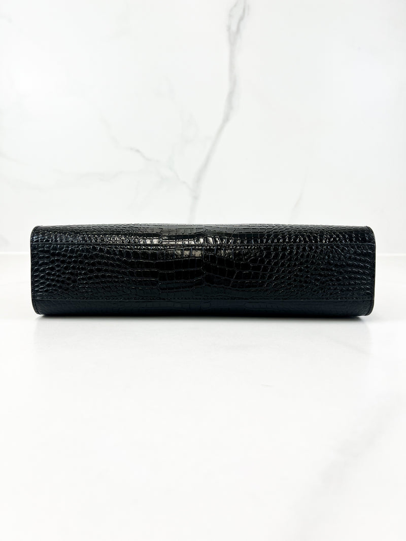Saint Laurent Manhattan Medium Croc Bag