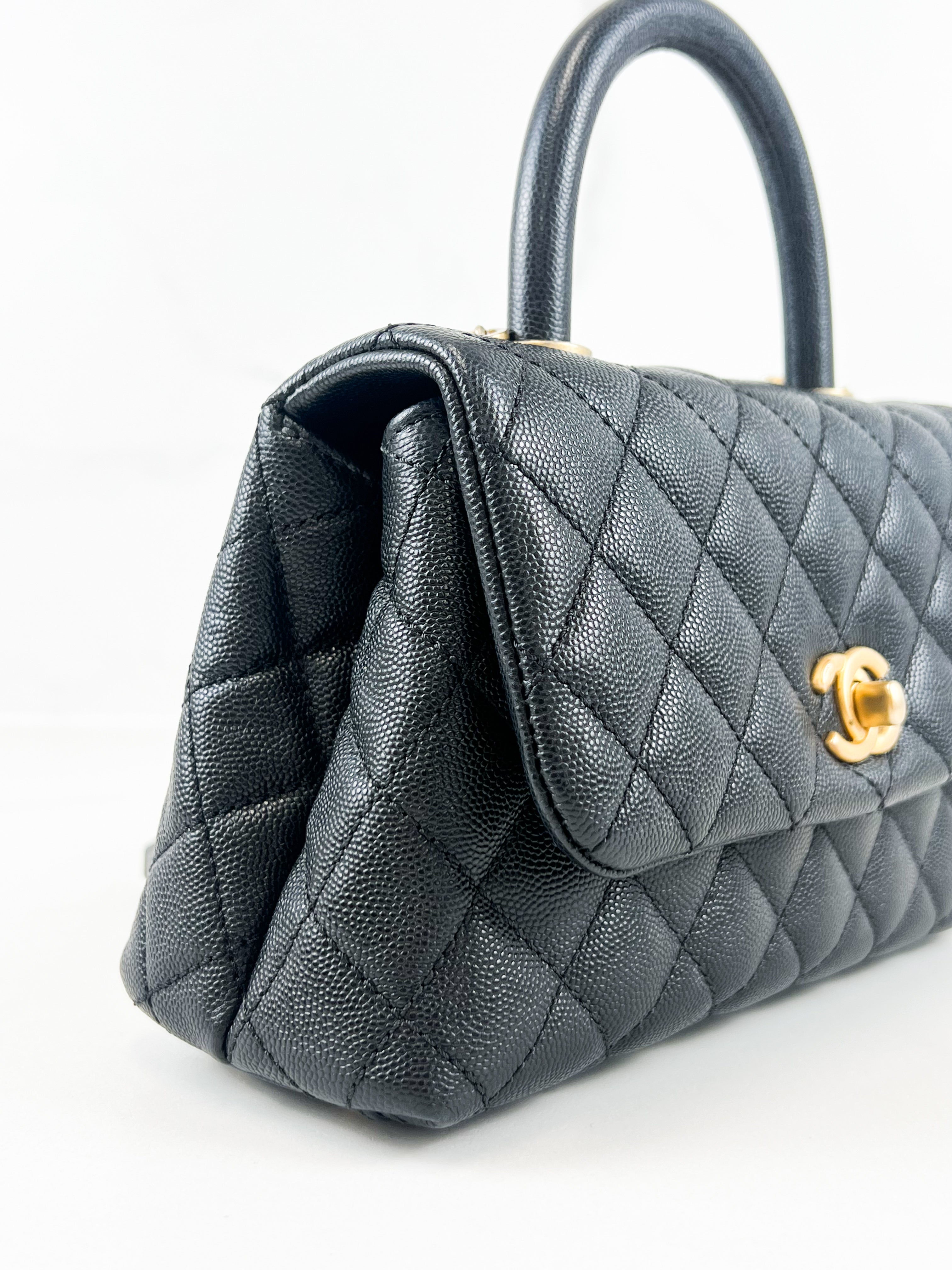 Chanel Small Black Caviar Coco Handle