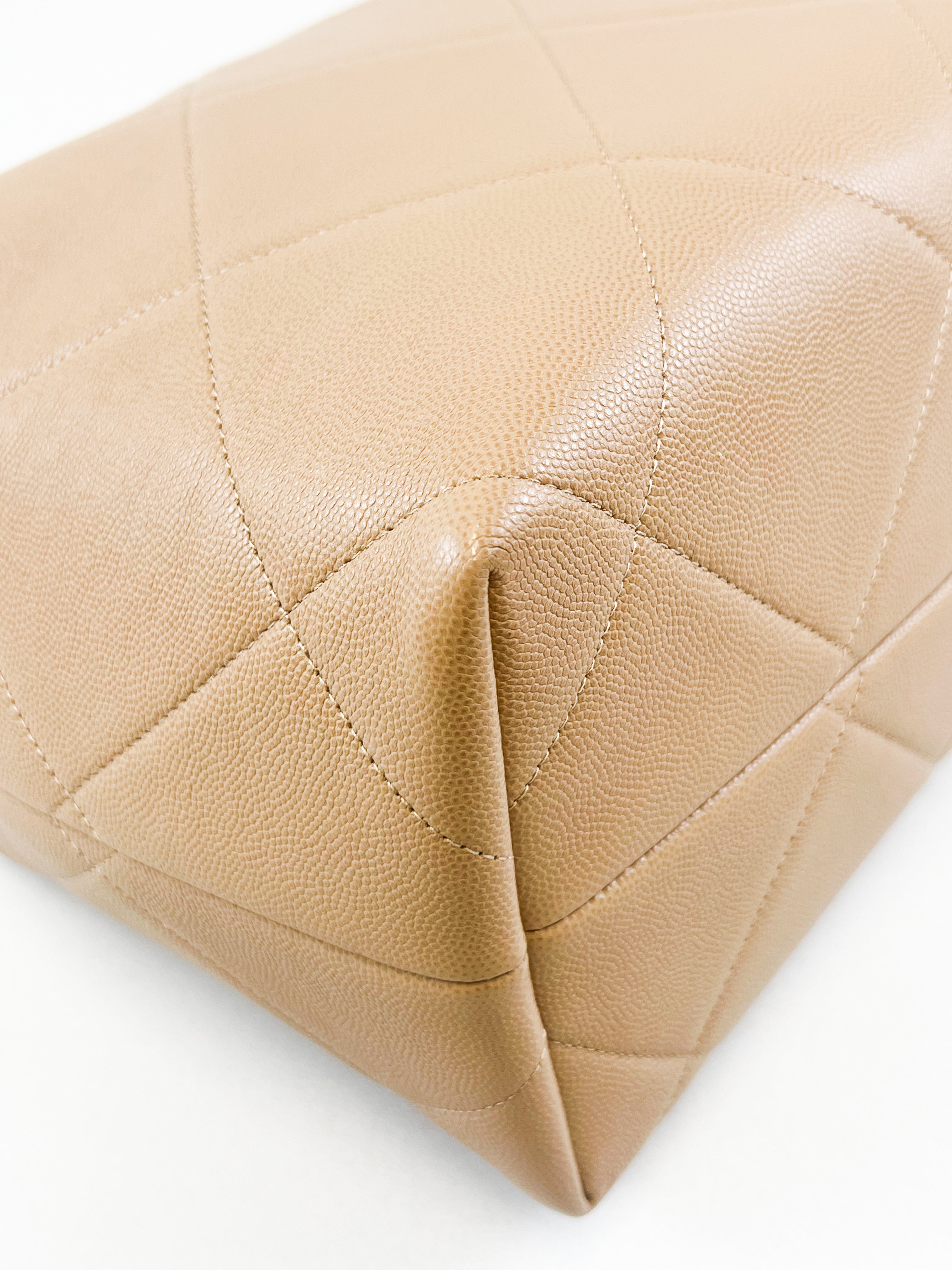 Chanel Beige Caviar Shoulder Bag