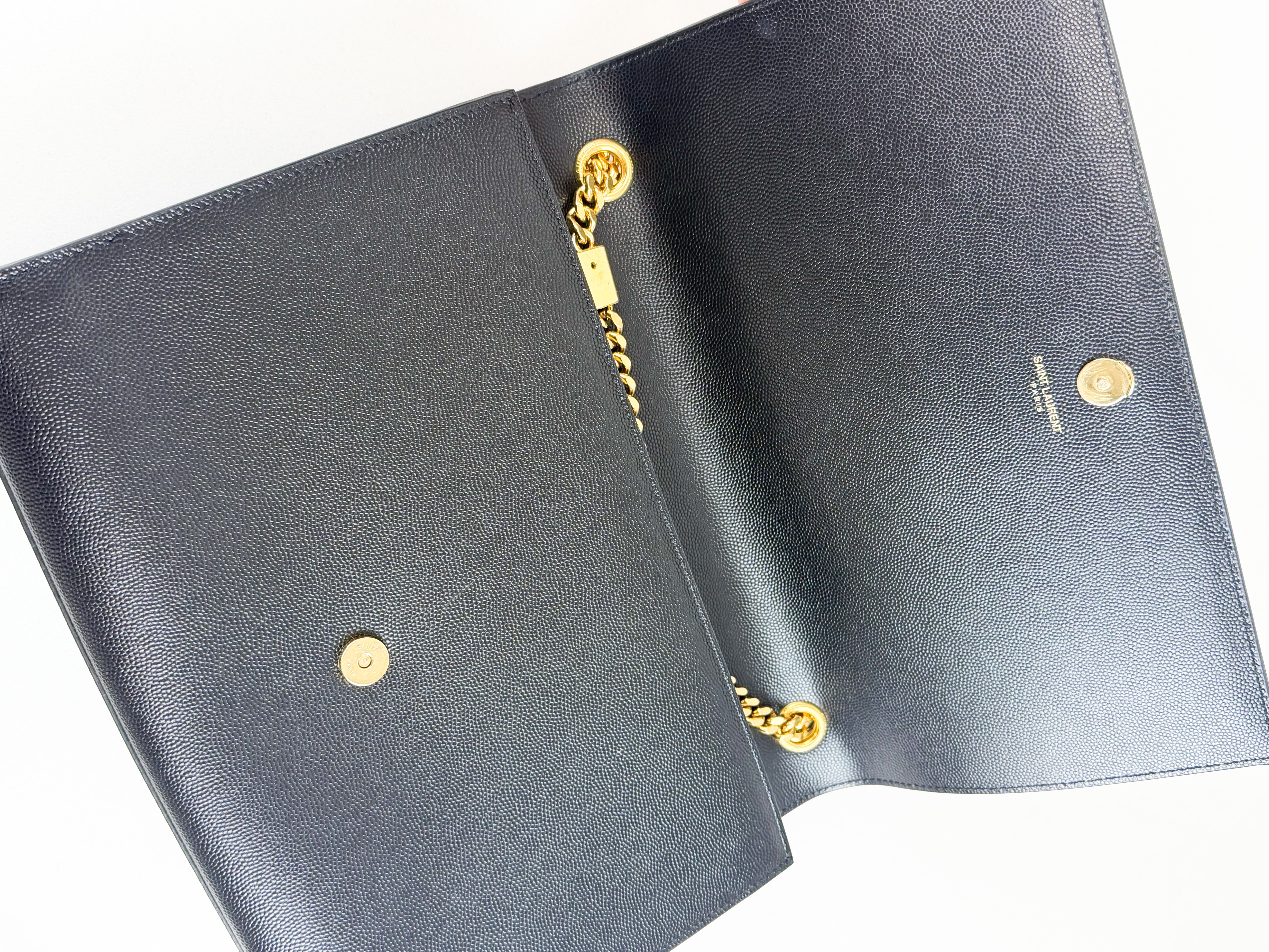 Saint Laurent Black Kate Large Chain Bag with GHW