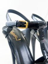 Saint Laurent Black Patent Tributes 135mm Size 40