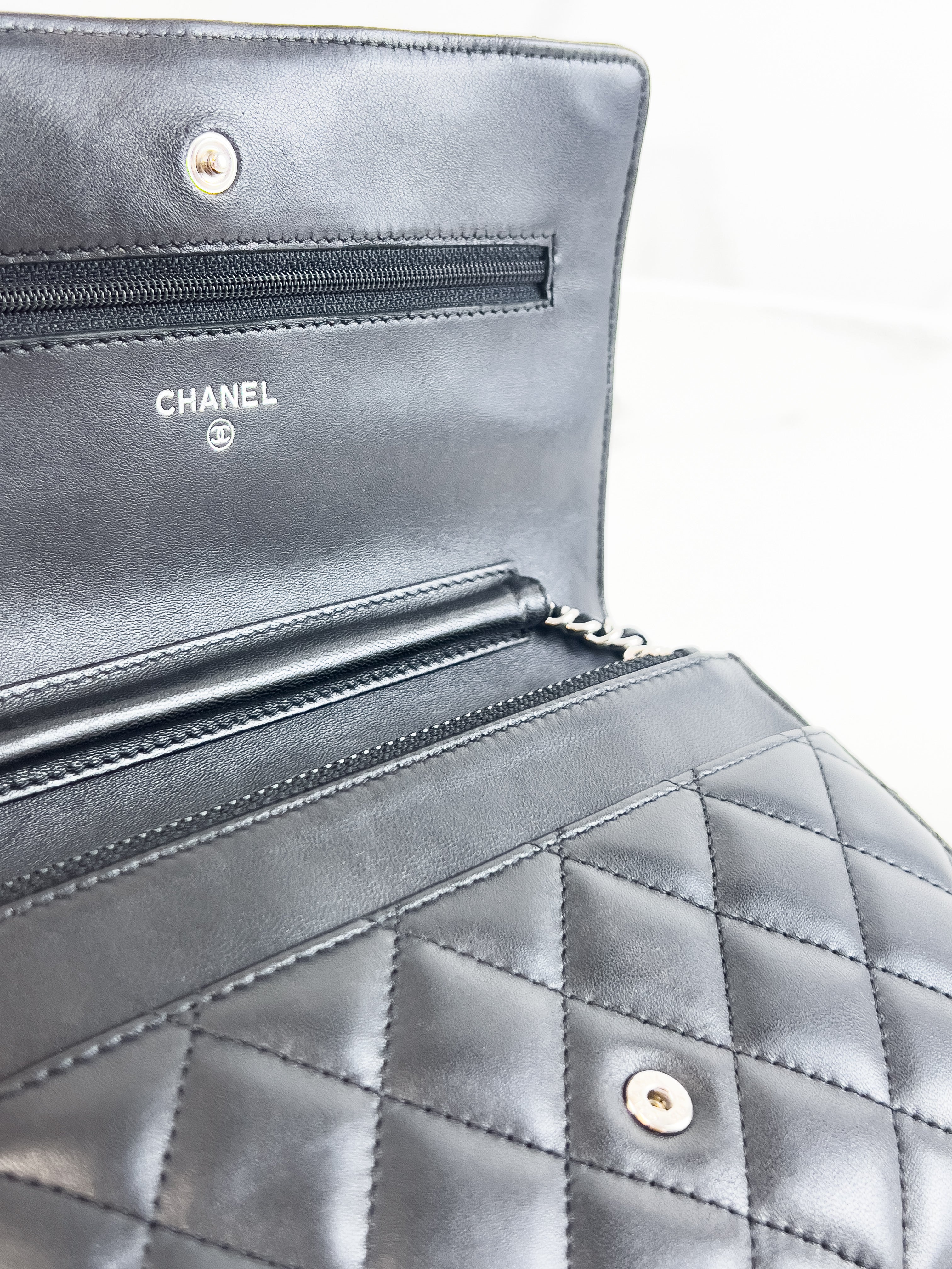 Chanel Lambskin Black CC WOC with SHW
