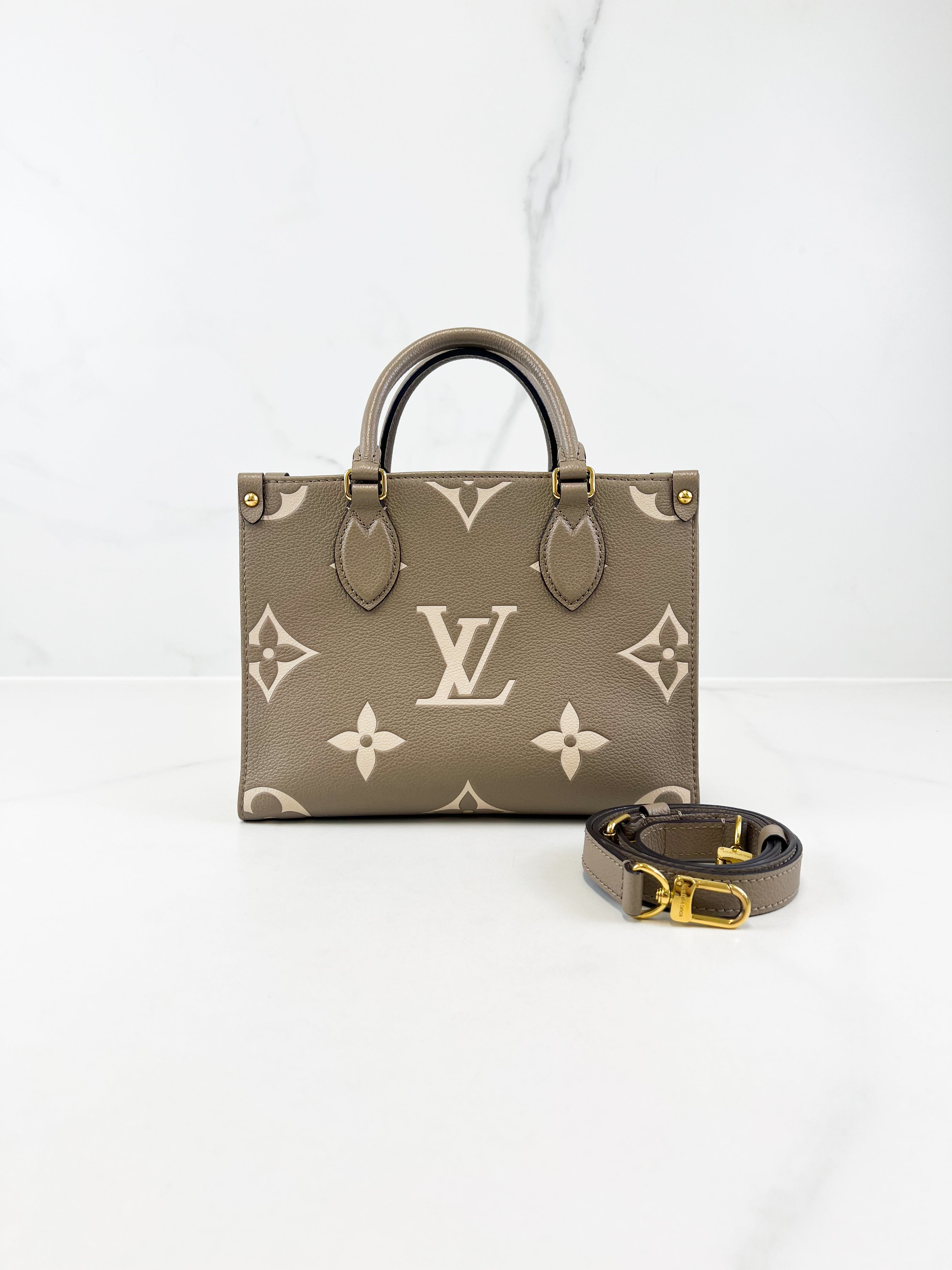 Louis Vuitton Onthego PM Tourterelle Crème