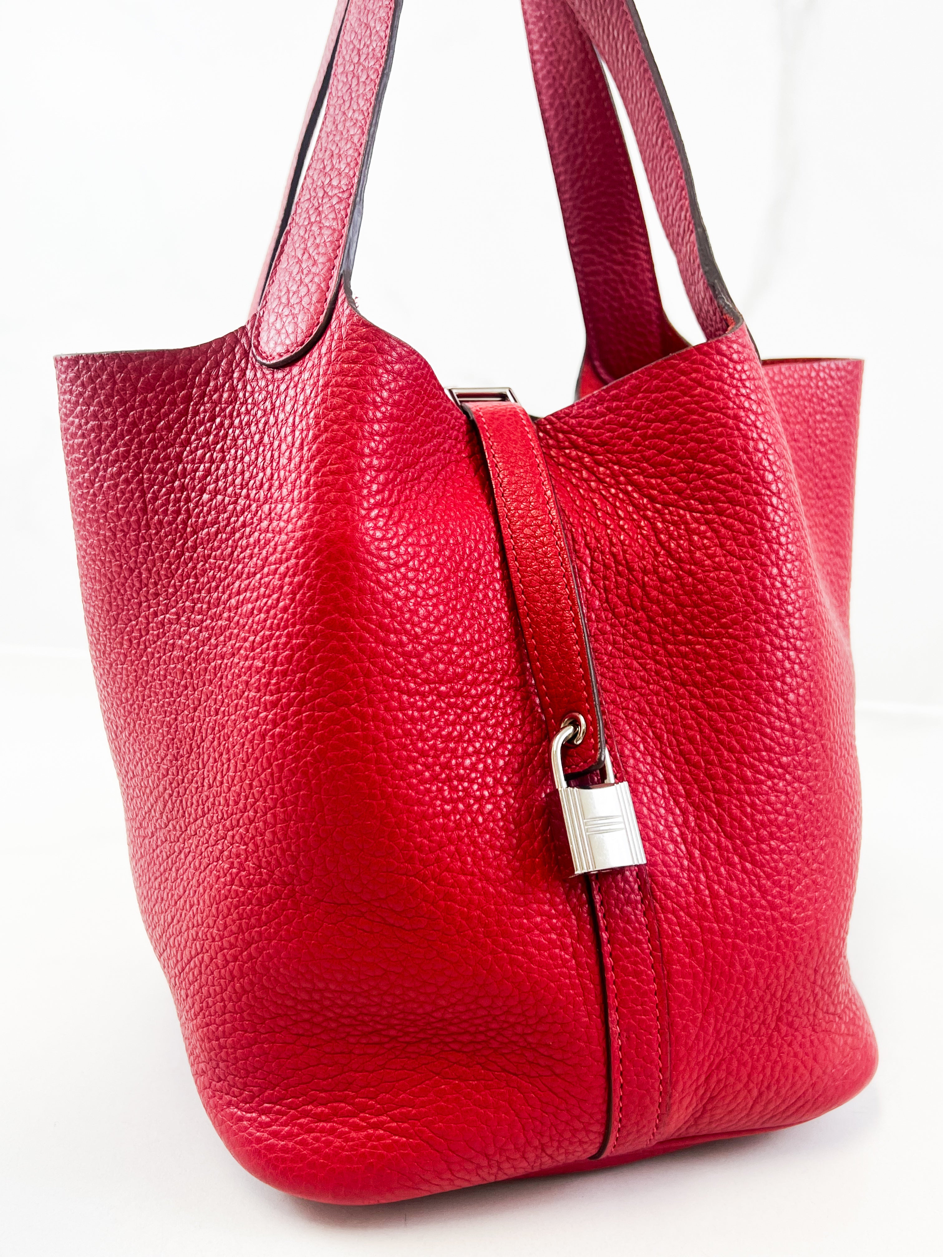 Hermes Picotin 22 Red Leather