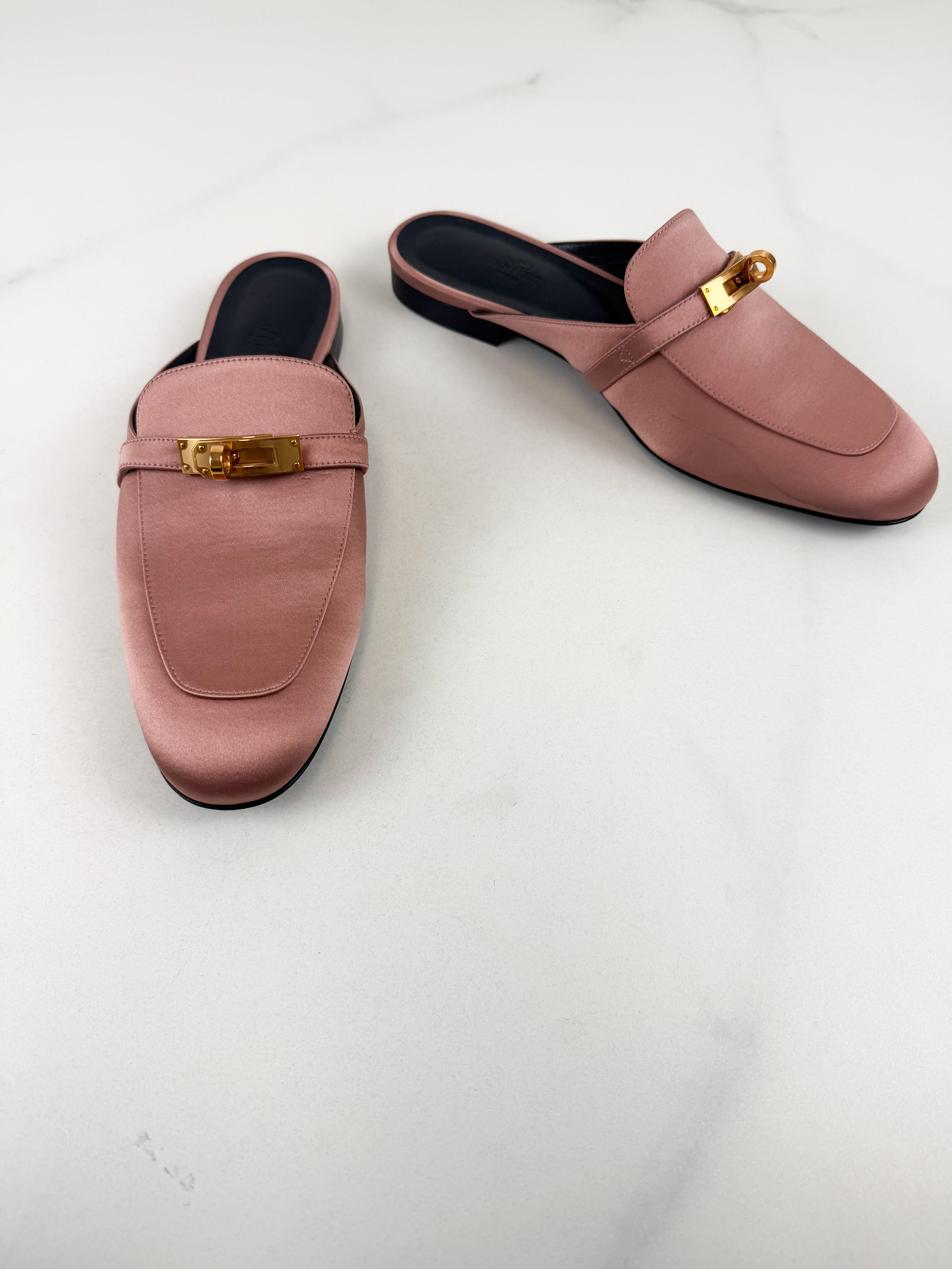 Hermes Pink Oz Mule Size 40