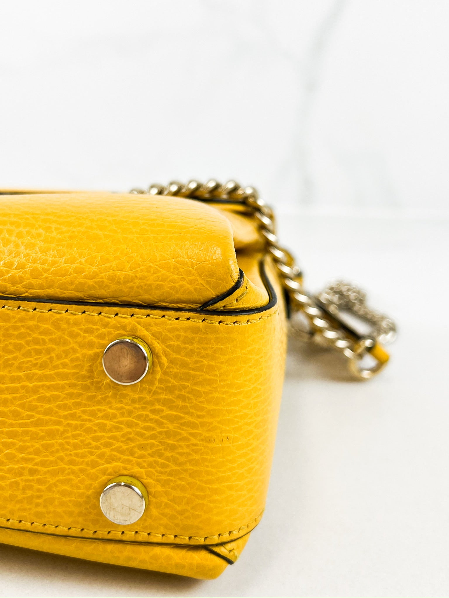 Gucci GG Yellow Top Handle with SHW - add interior pic on work phone