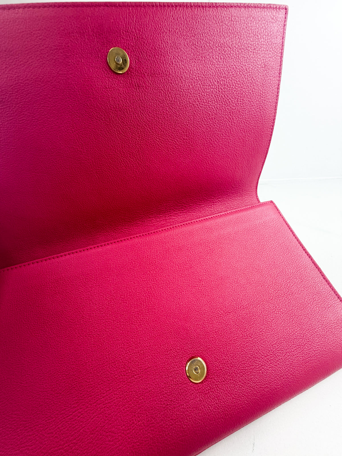 Saint Laurent Hot Pink Belle De Jour Clutch