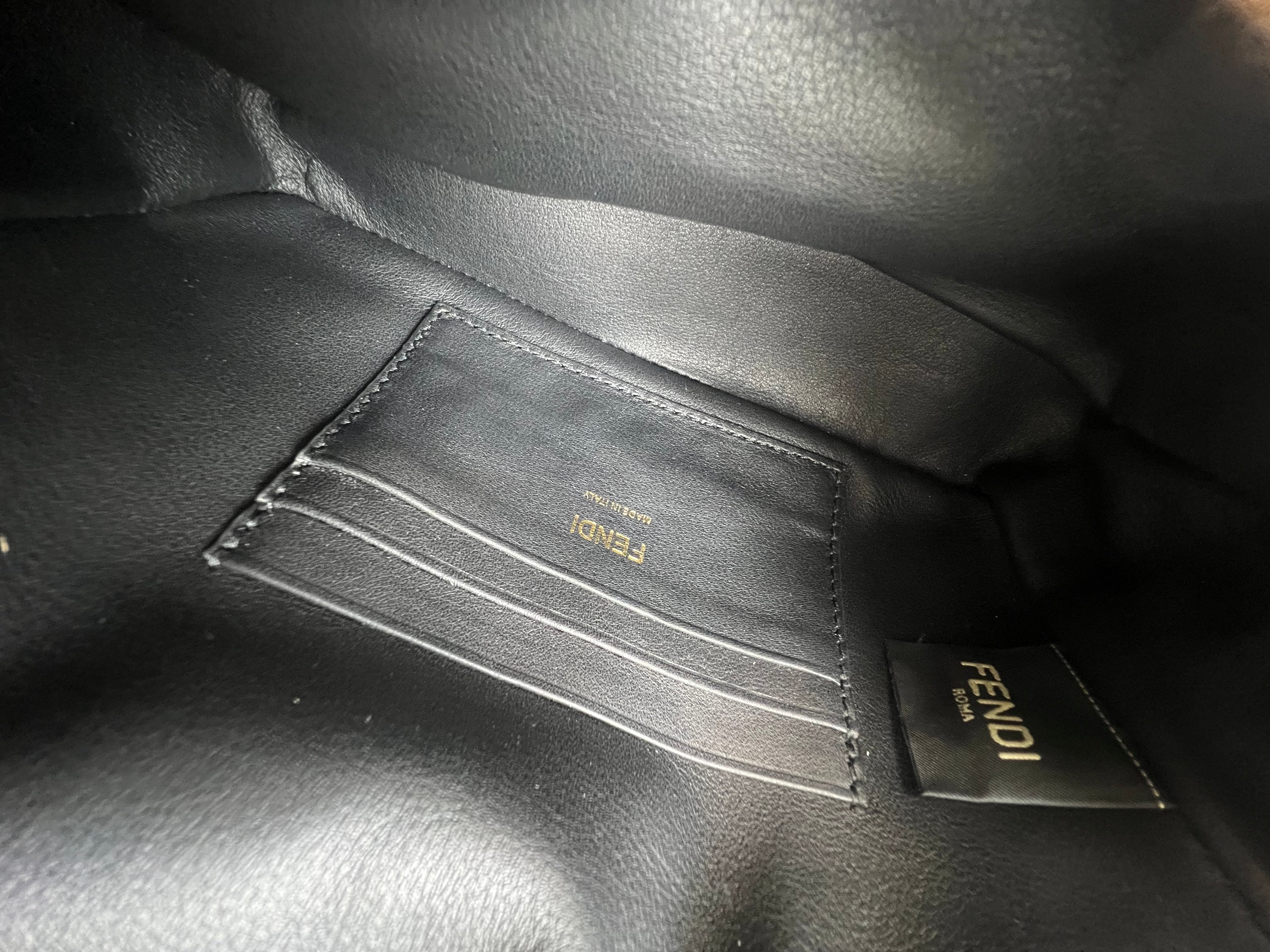 Fendi FF Baguette Shearling Mini Bag