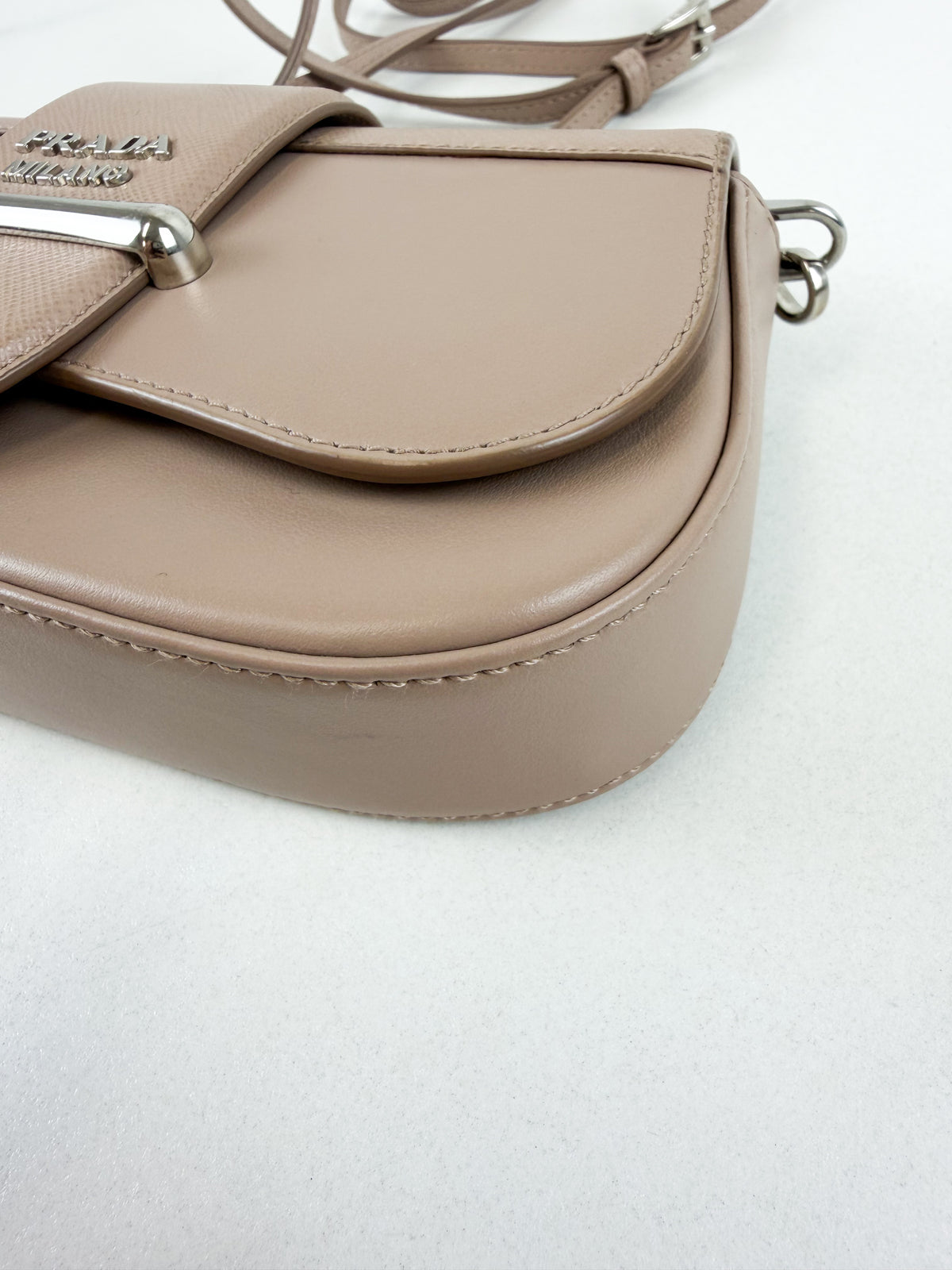 Prada Mini Saffiano & City Calf Sidonie Crossbody Bag