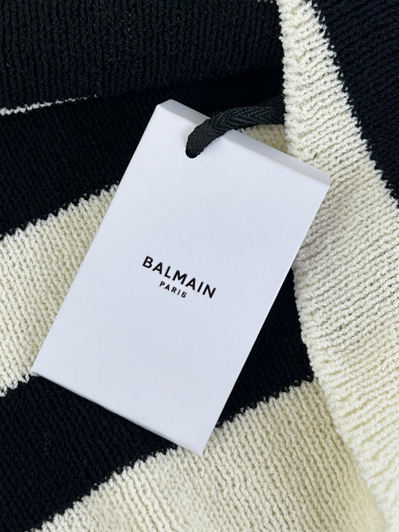 Balmain Striped Knitted Top Size 40