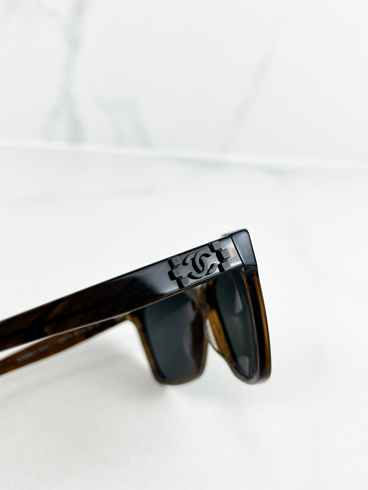 Chanel Tortoise Rectangular Sunglasses