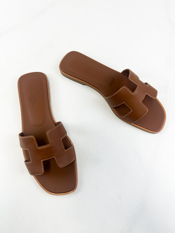 Hermes Oran Sandals Size 37.5