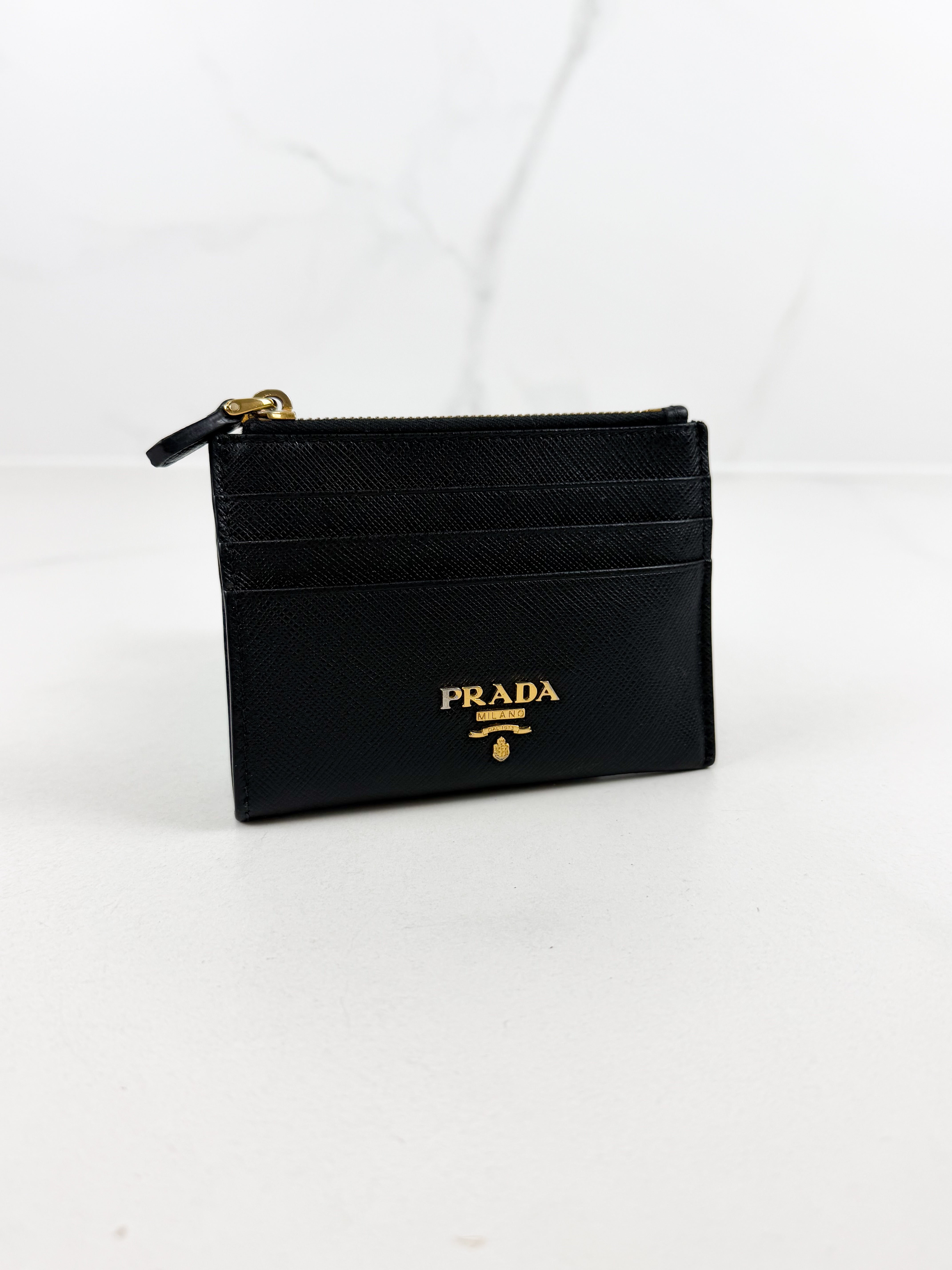 Prada Black Move Leather Card Wallet