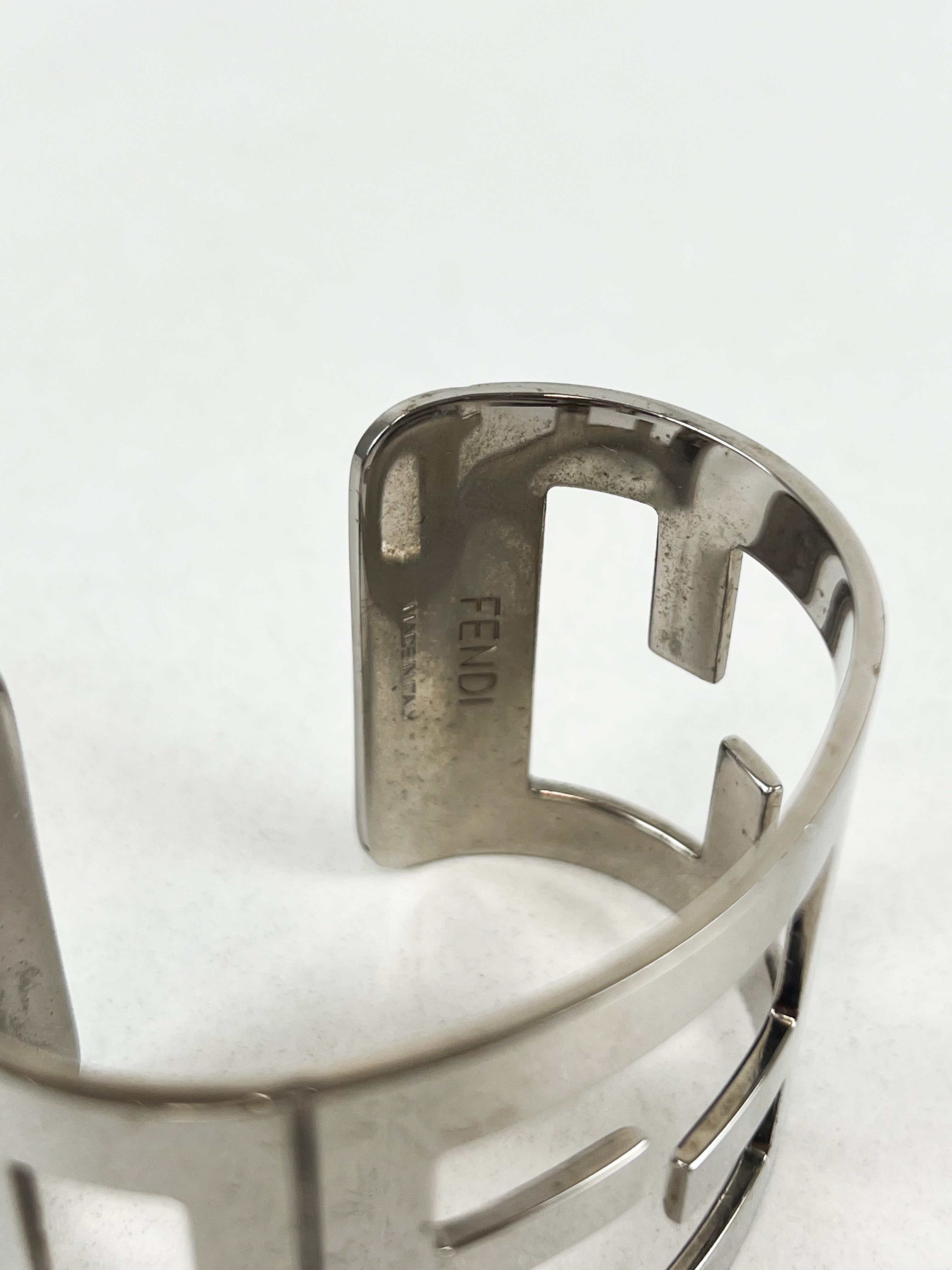 Fendi Metallic Zucca FF Cuff