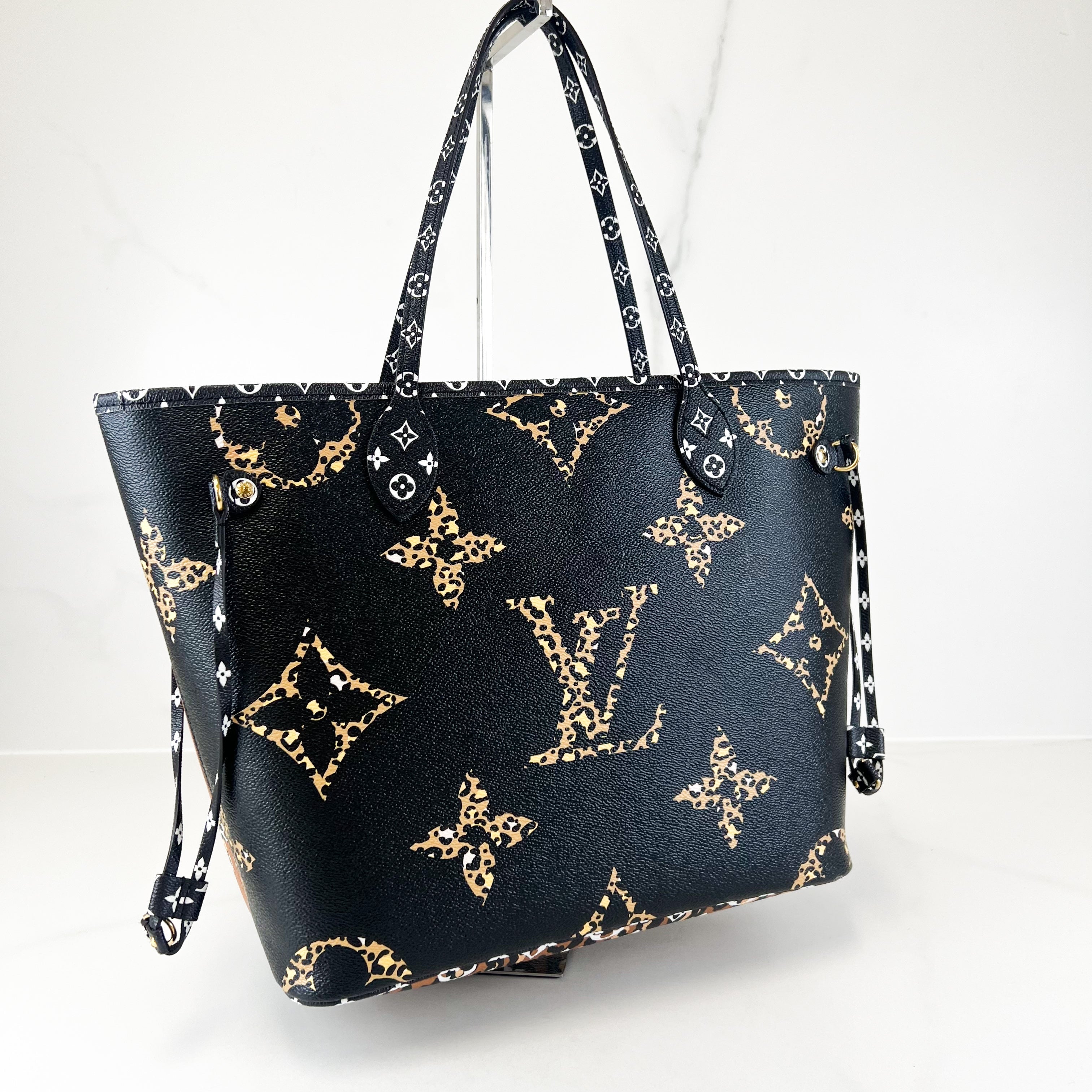 Louis Vuitton Neverfull Monogram Giant Jungle MM Black/Caramel