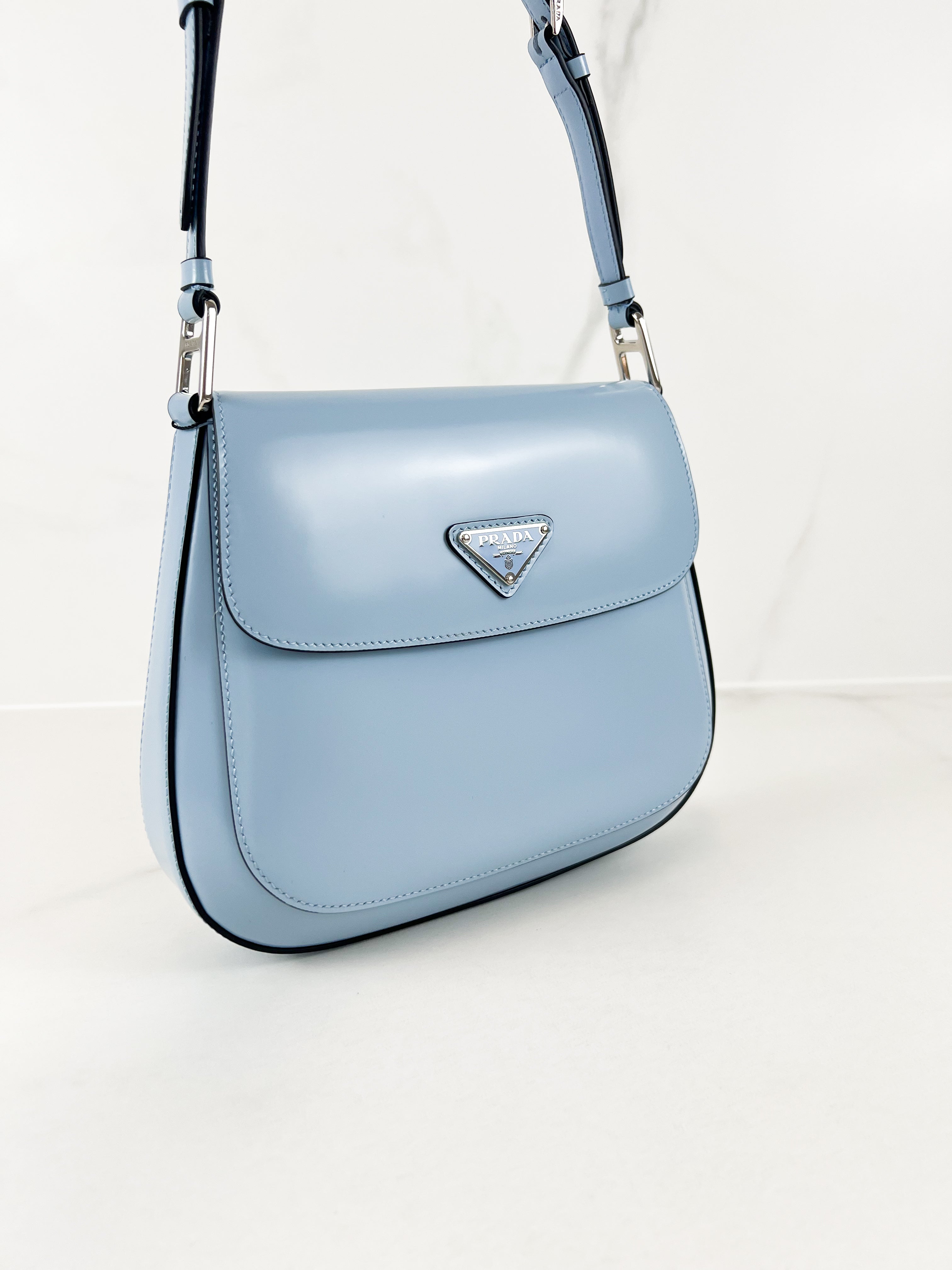 Prada Blue Small Cleo Shoulder Bag