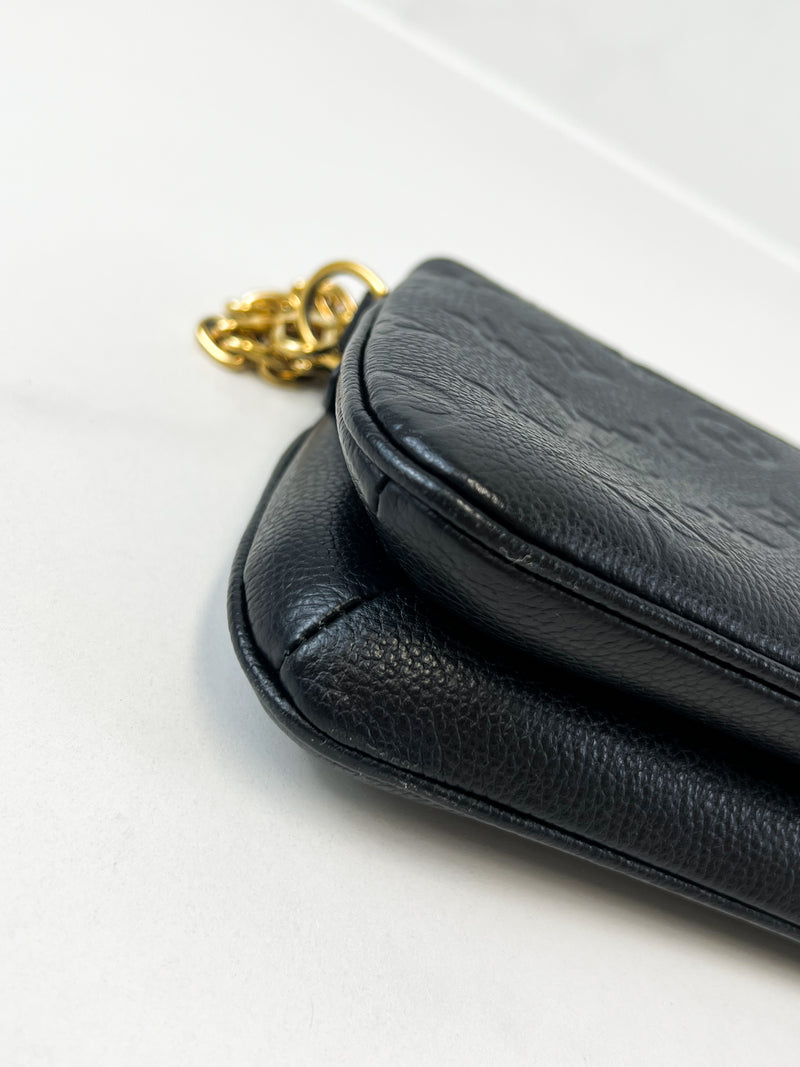 Louis Vuitton Black Liv Pochette Monogram Empreinte Bag