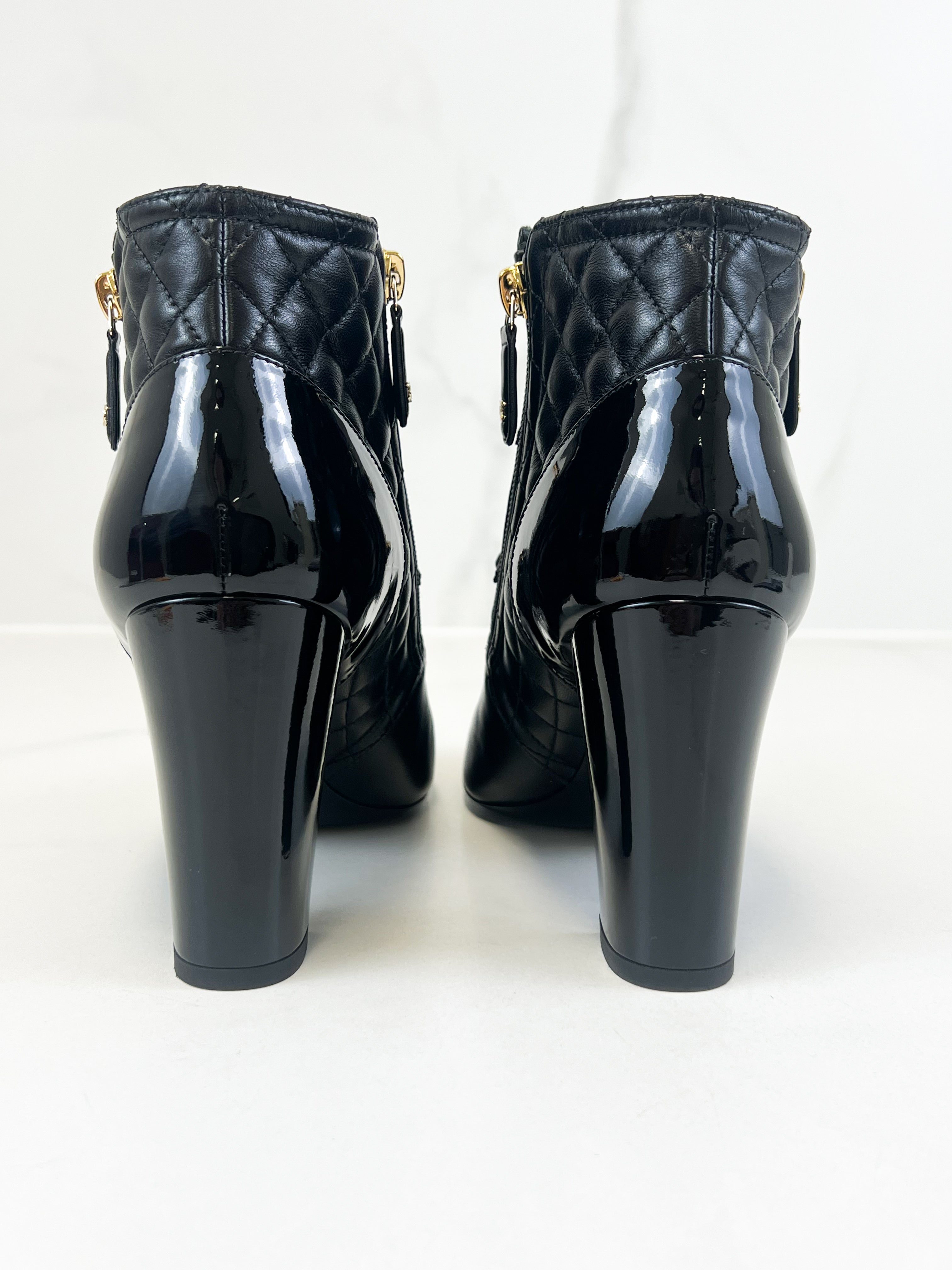 Chanel Black Chain Boot Size 39