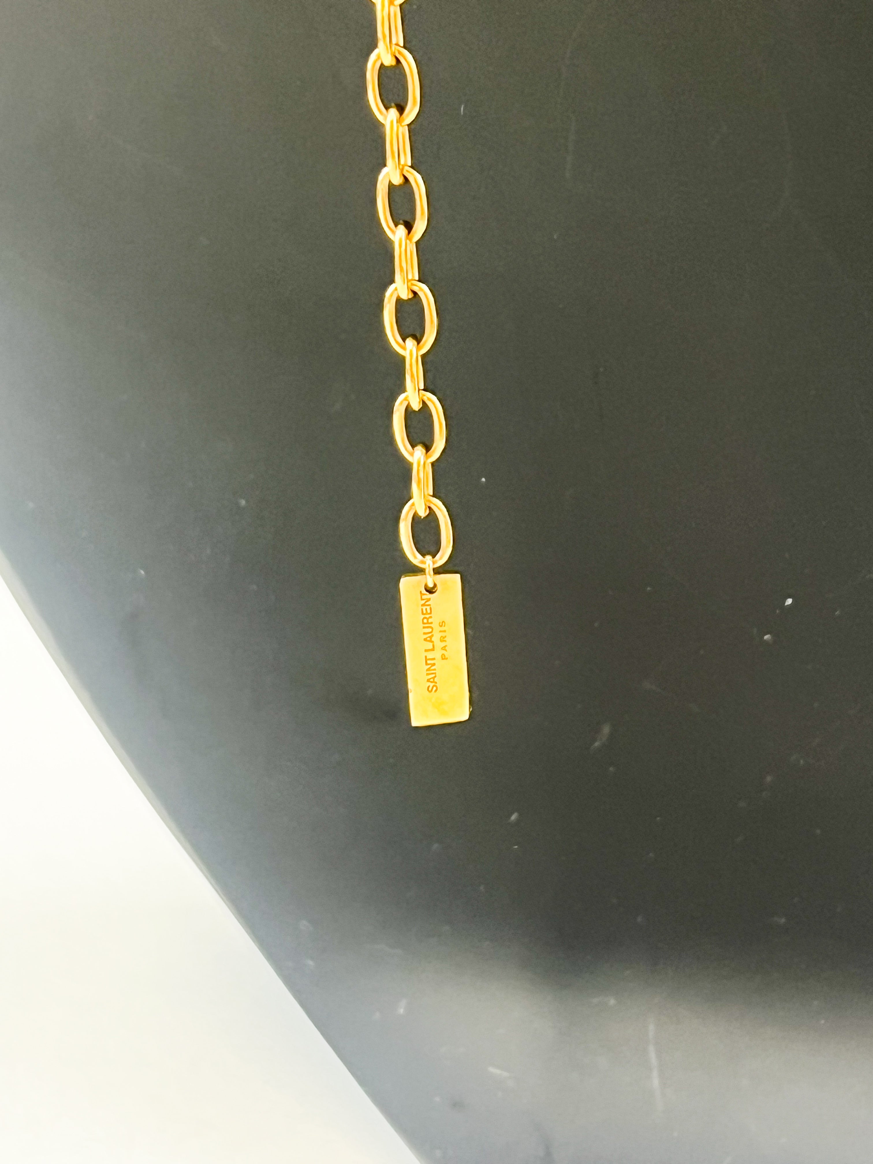 Saint Laurent Cassandre Necklace in Gold