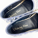 Christian Dior Blue Oblique Embroidered Espadrille Size 34.5