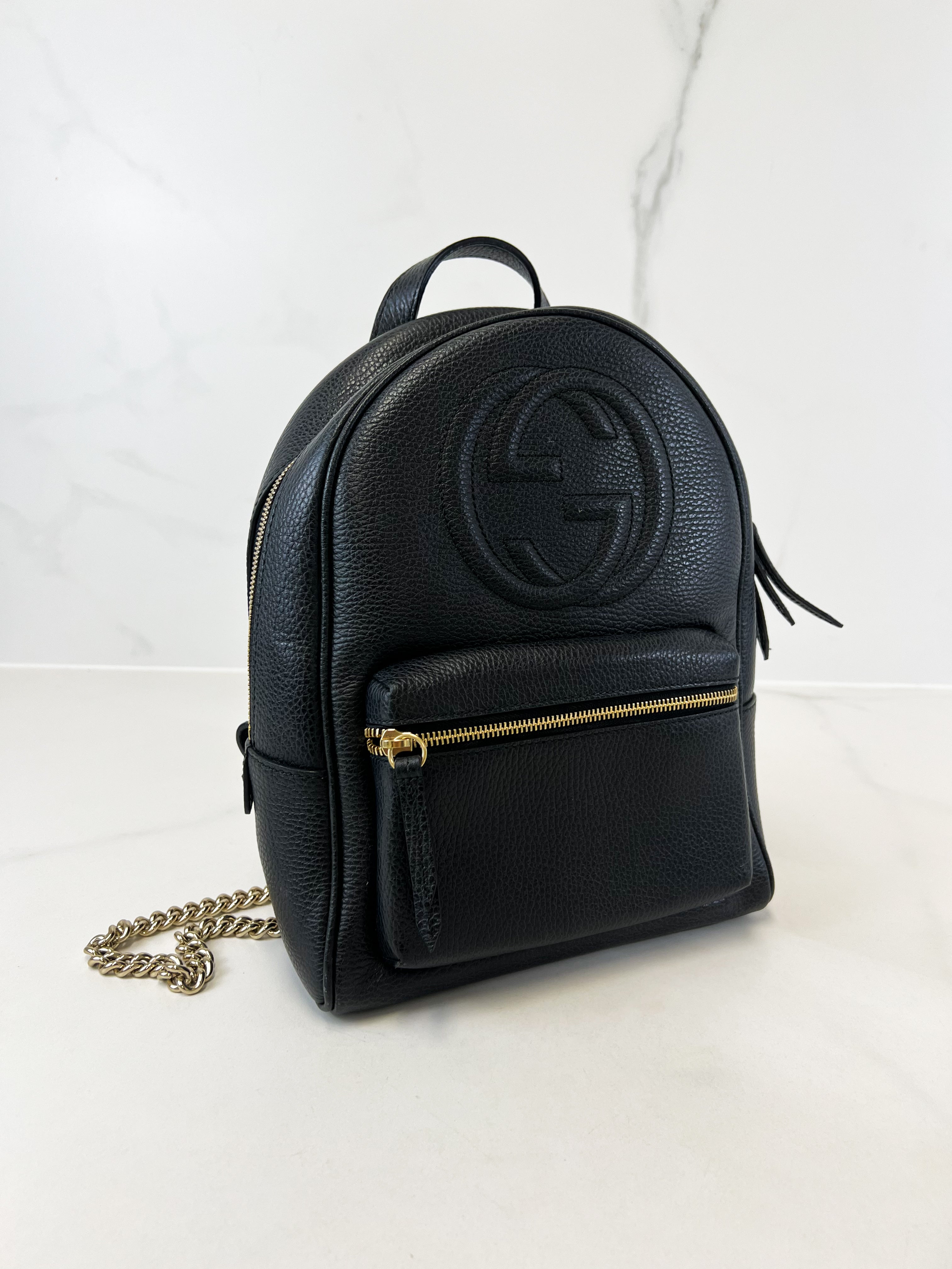 Gucci Soho Grained Leather Backpack