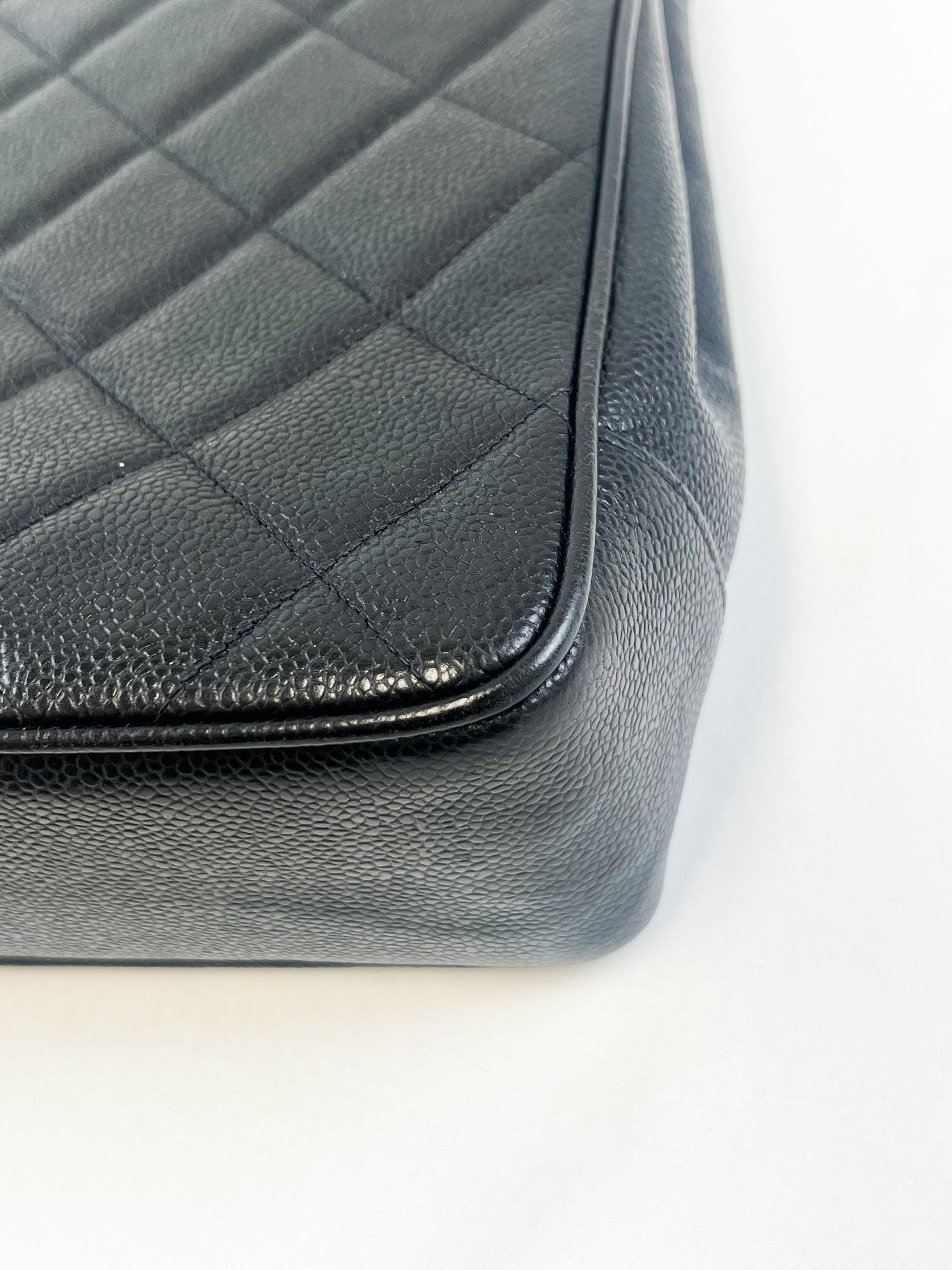 Chanel CC Black Caviar XL Shopping Tote GHW