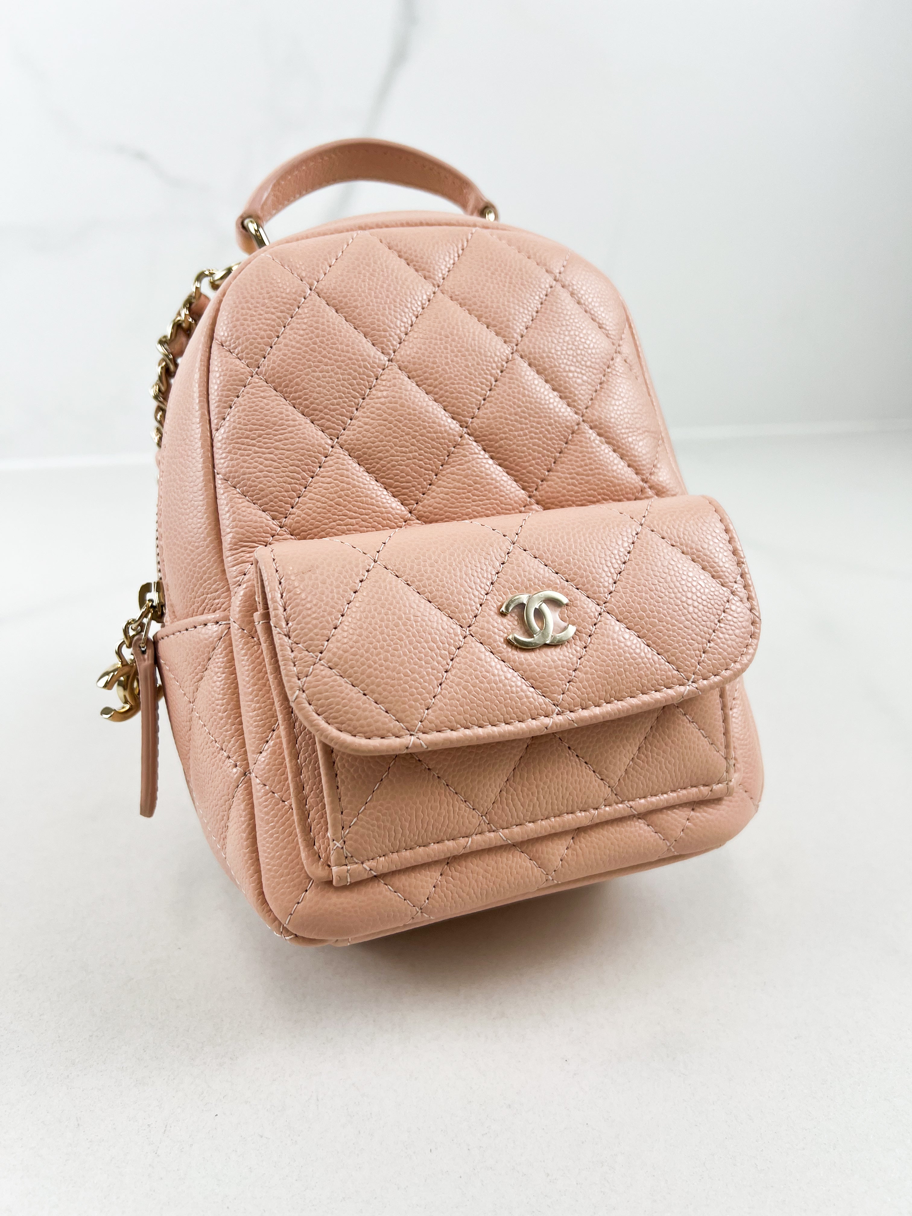 Chanel 24C Mini Backpack in Pink Caviar Leather