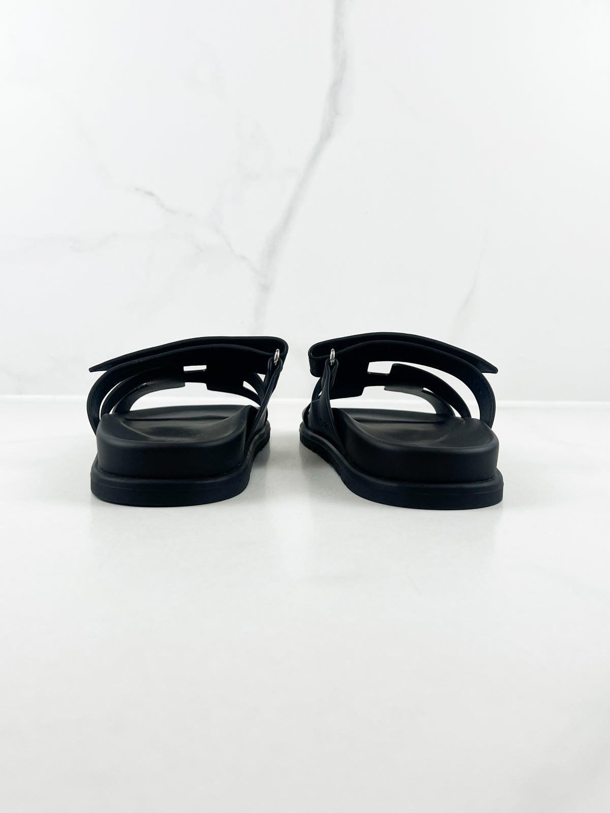 Hermes Chypre Sandals Noir Size 39