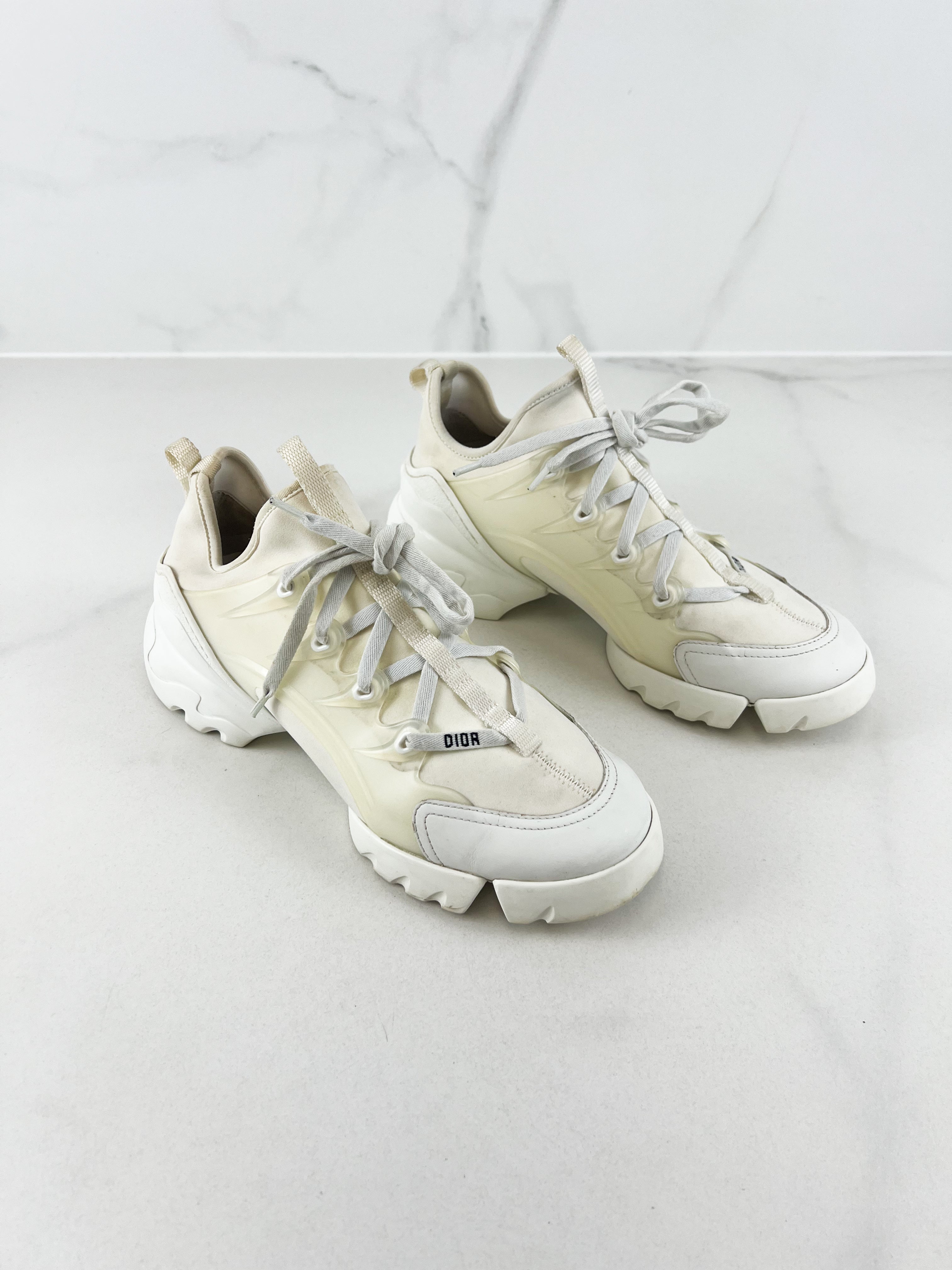 Christian Dior D-Connect White Sneakers Size 39