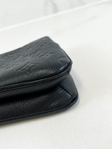 Louis Vuitton Black Liv Pochette Monogram Empreinte Bag