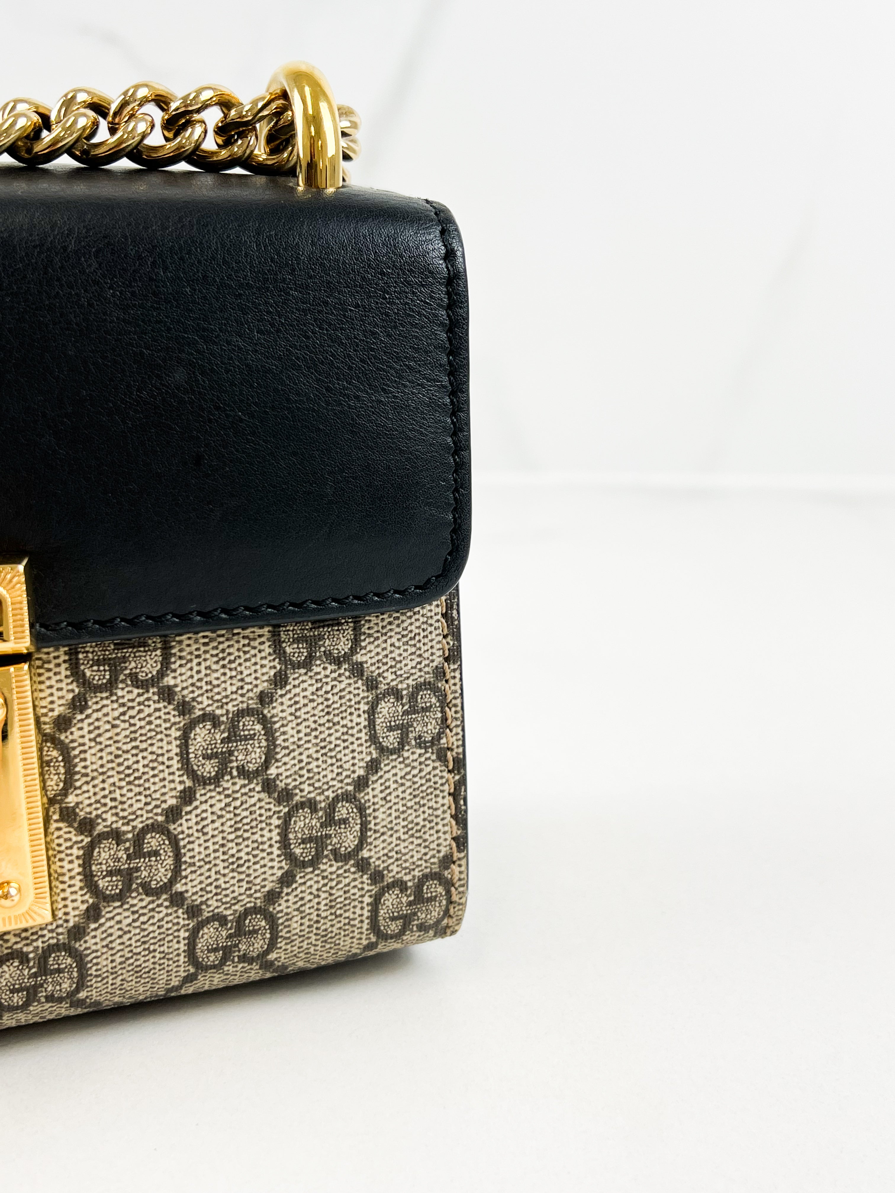 Gucci GG Supreme Small Padlock Shoulder Bag