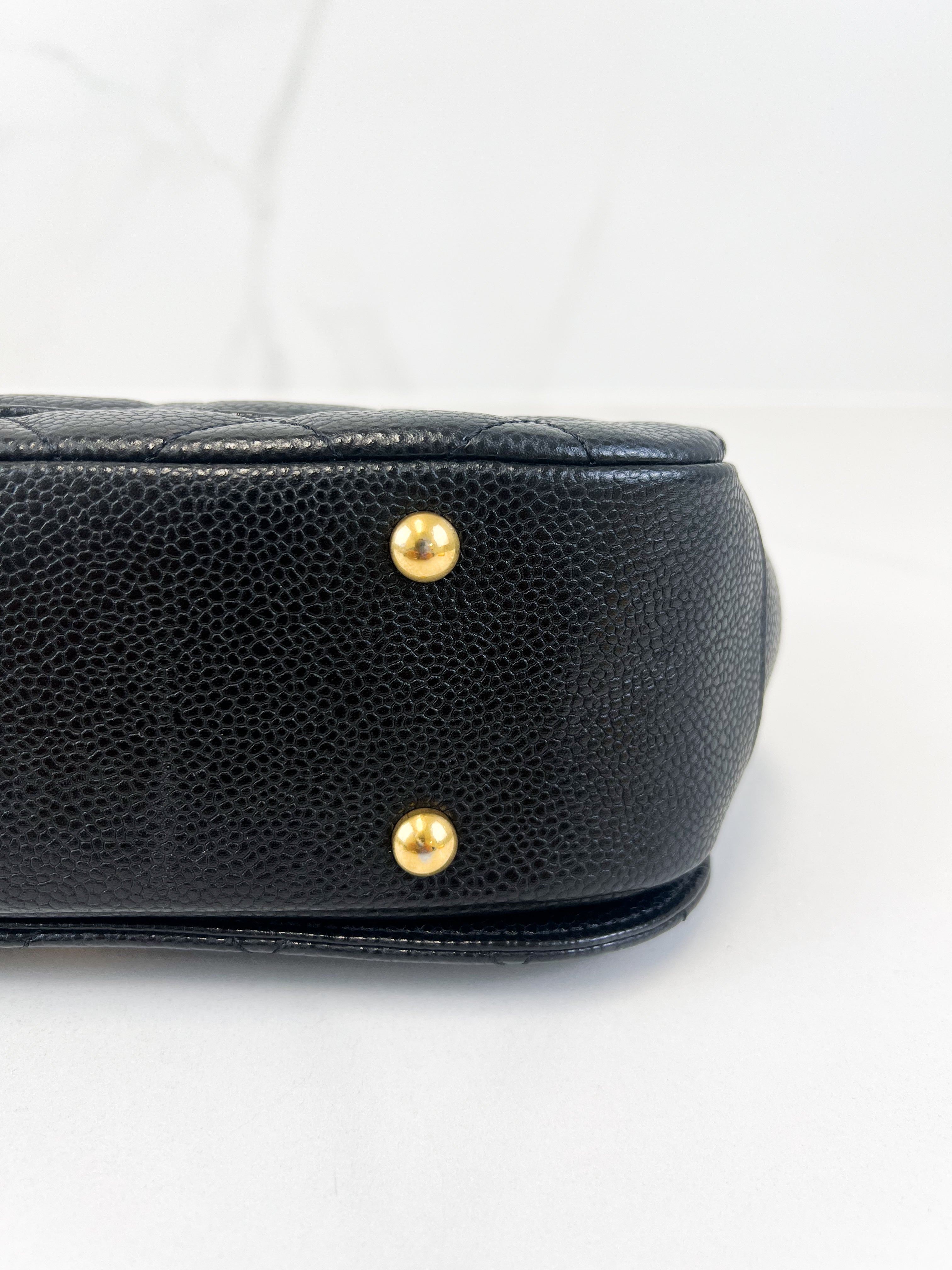 Chanel Caviar Top Handle Flap Shoulder Bag