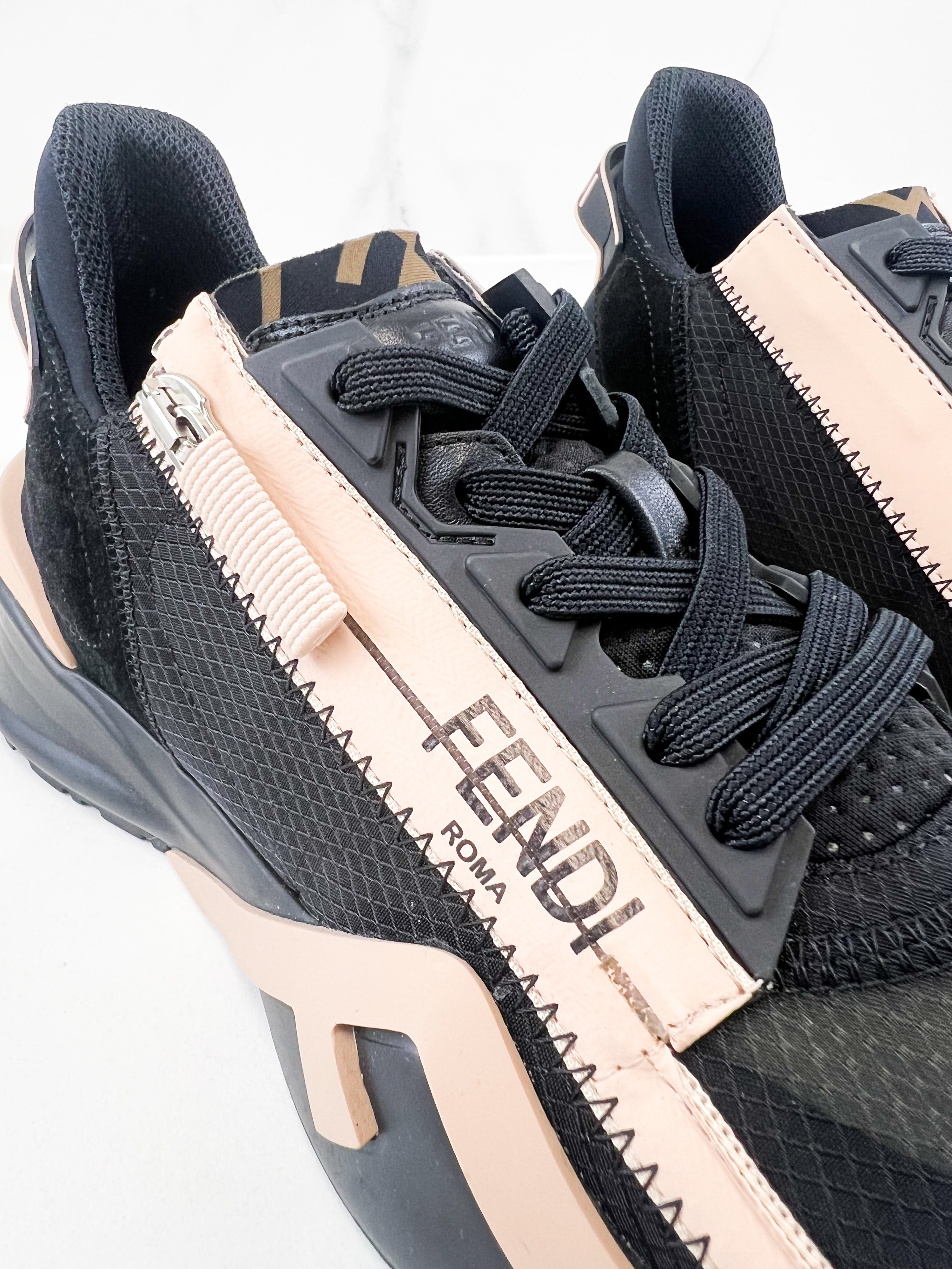 Fendi Black Flow Sneaker Size 37