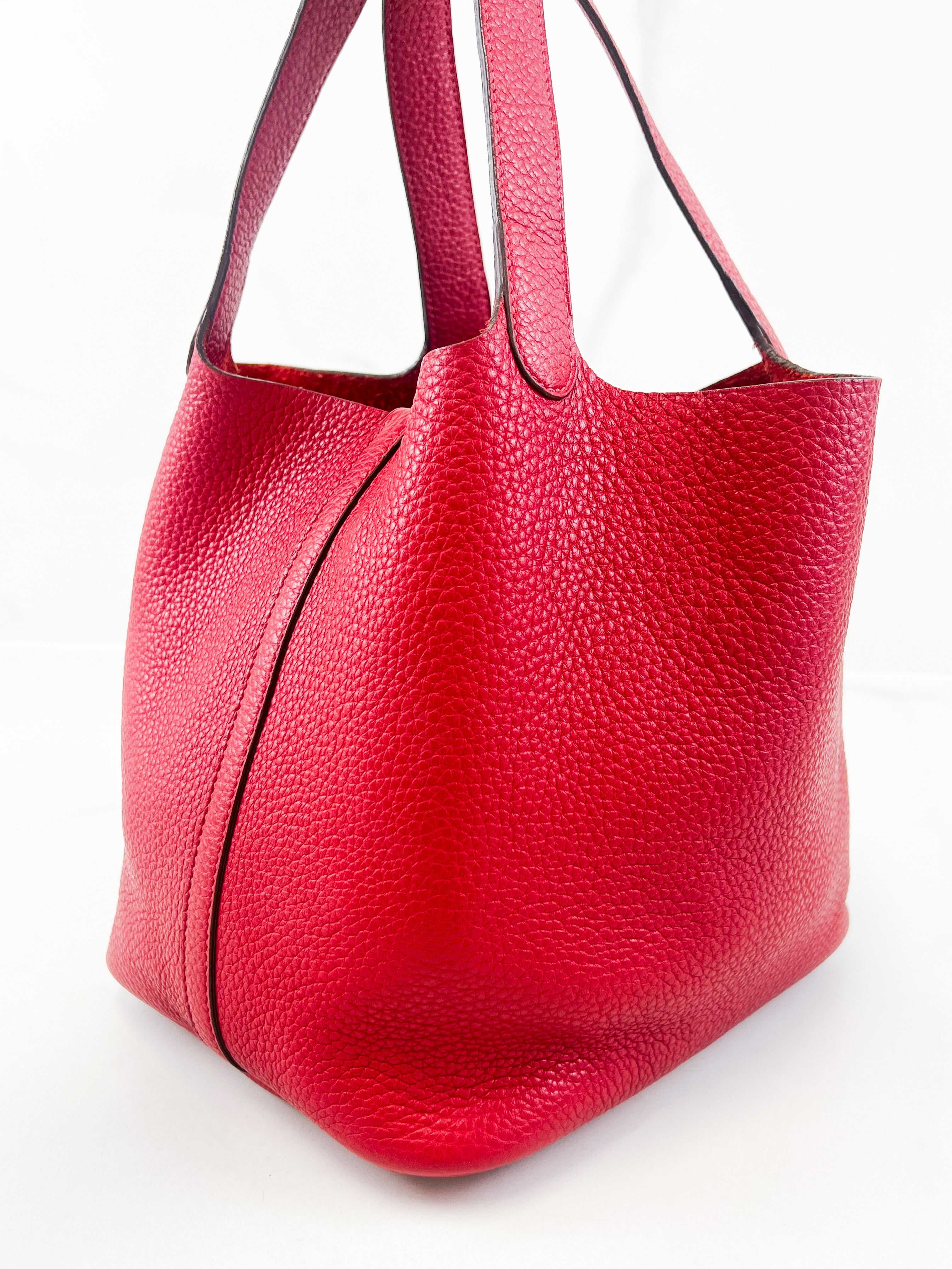 Hermes Picotin 22 Red Leather
