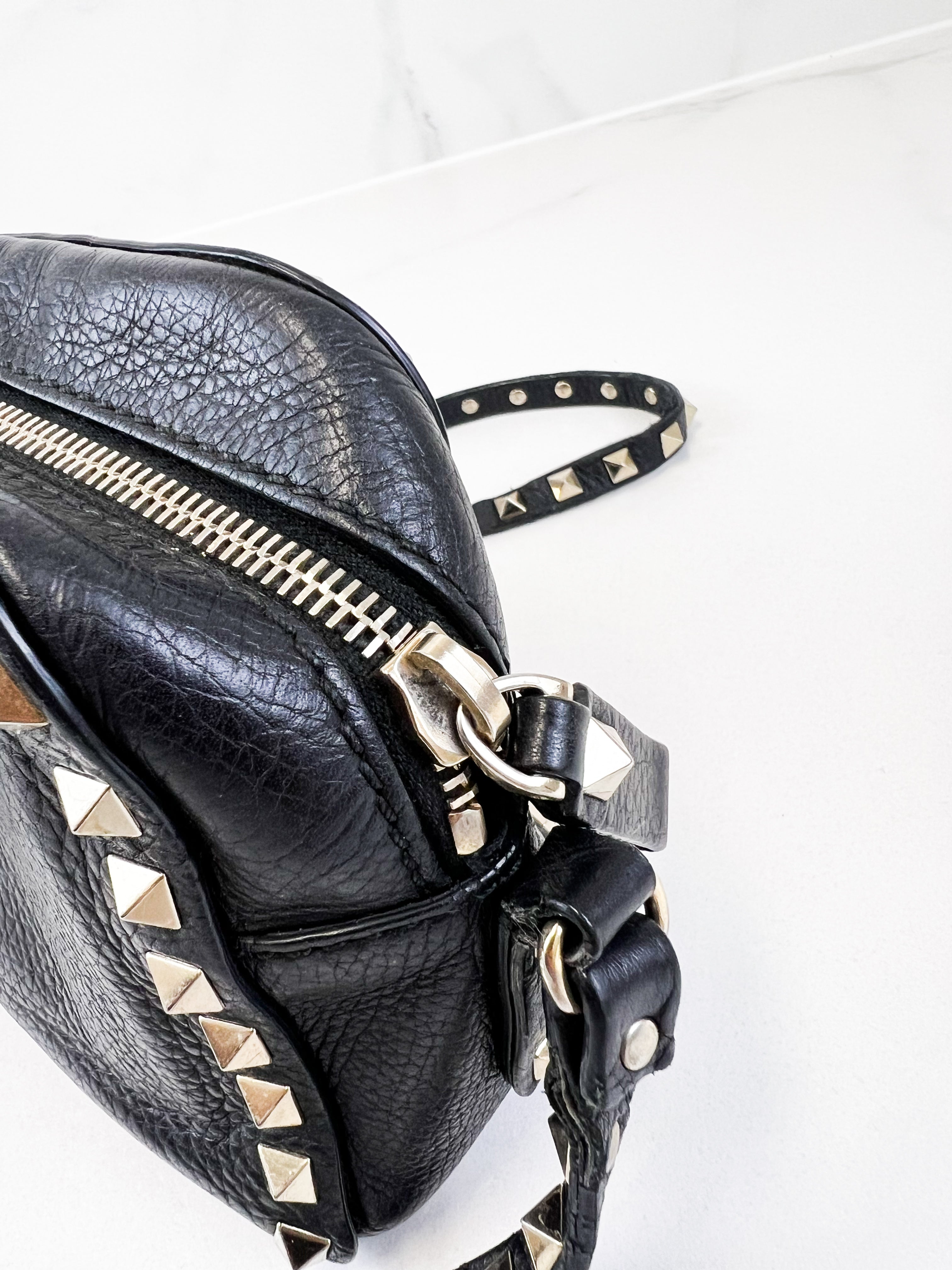 Valentino Garavani Black Rockstud Crossbody Bag