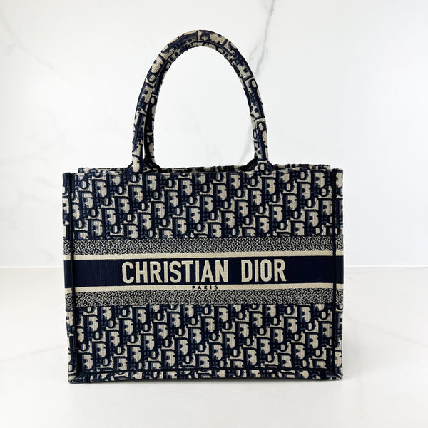 Christian Dior Medium Blue Oblique Book Tote