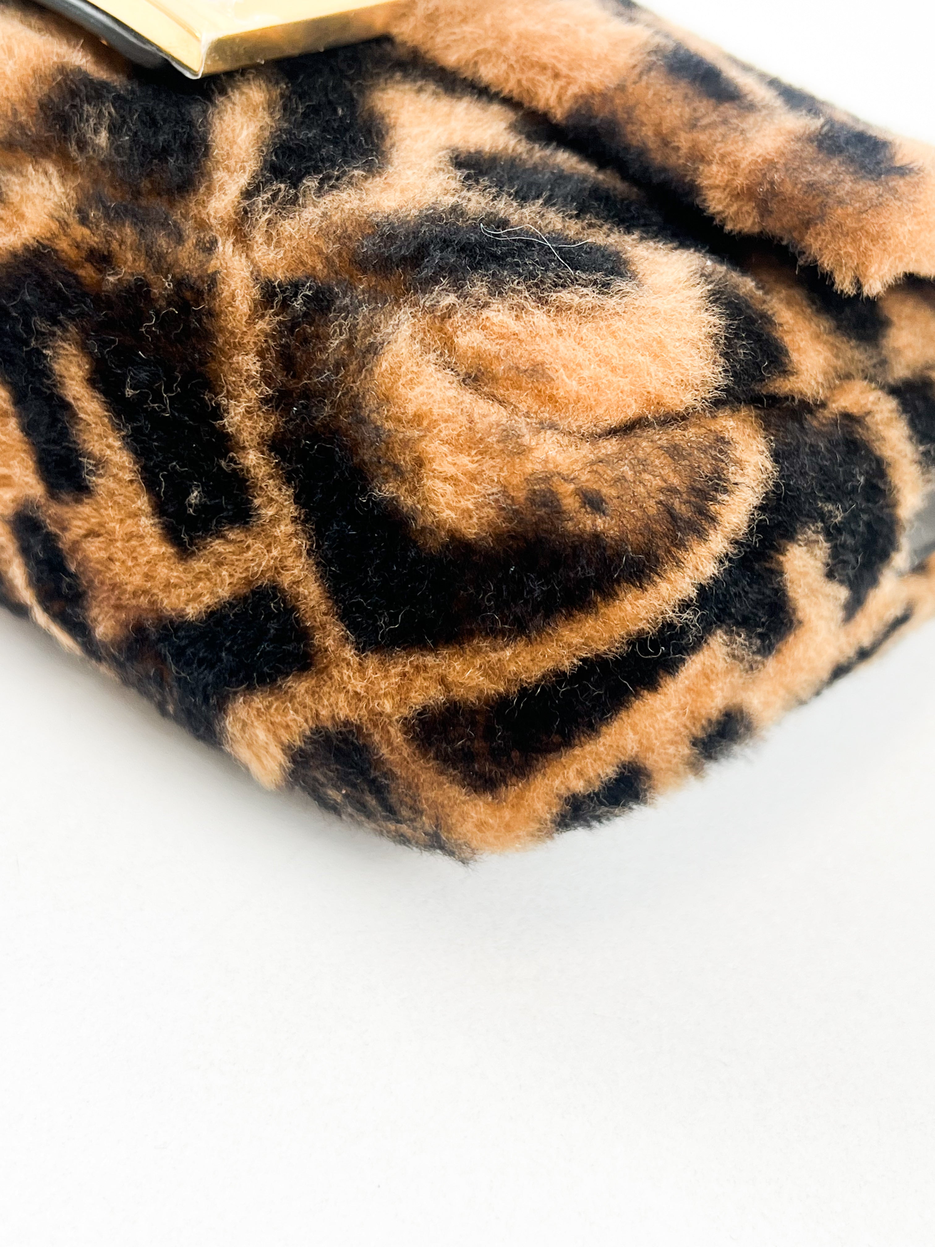 Fendi FF Baguette Shearling Mini Bag