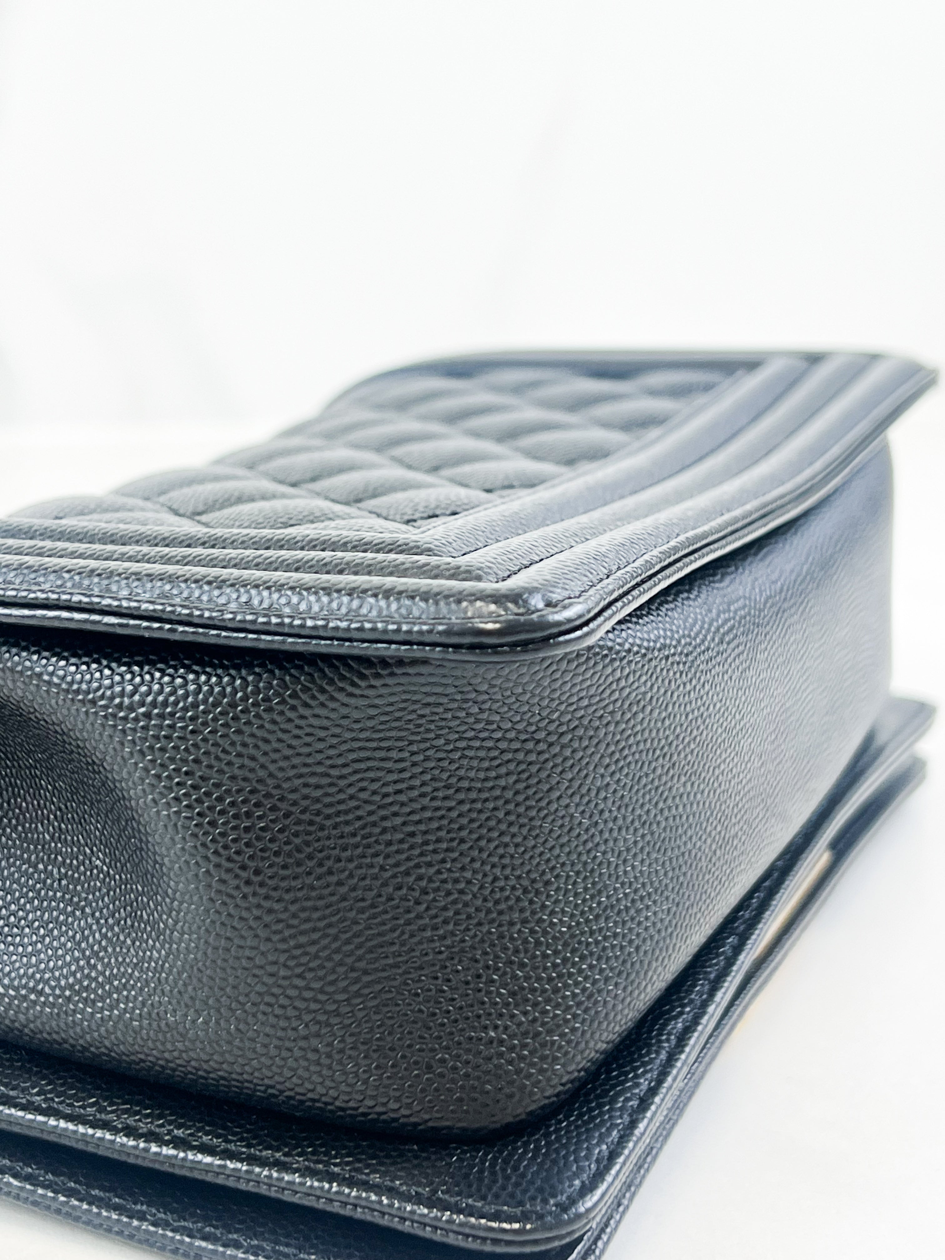 Chanel Caviar Small Boy Bag with Gold Hardware