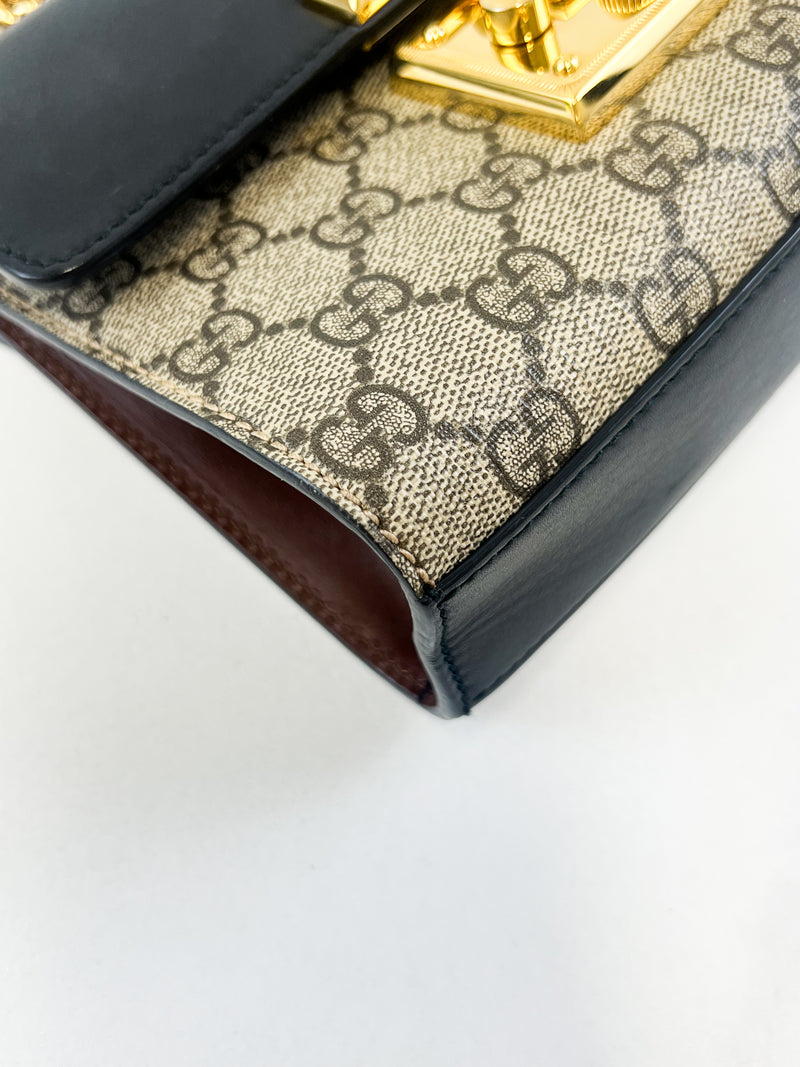 Gucci GG Supreme Small Padlock Shoulder Bag