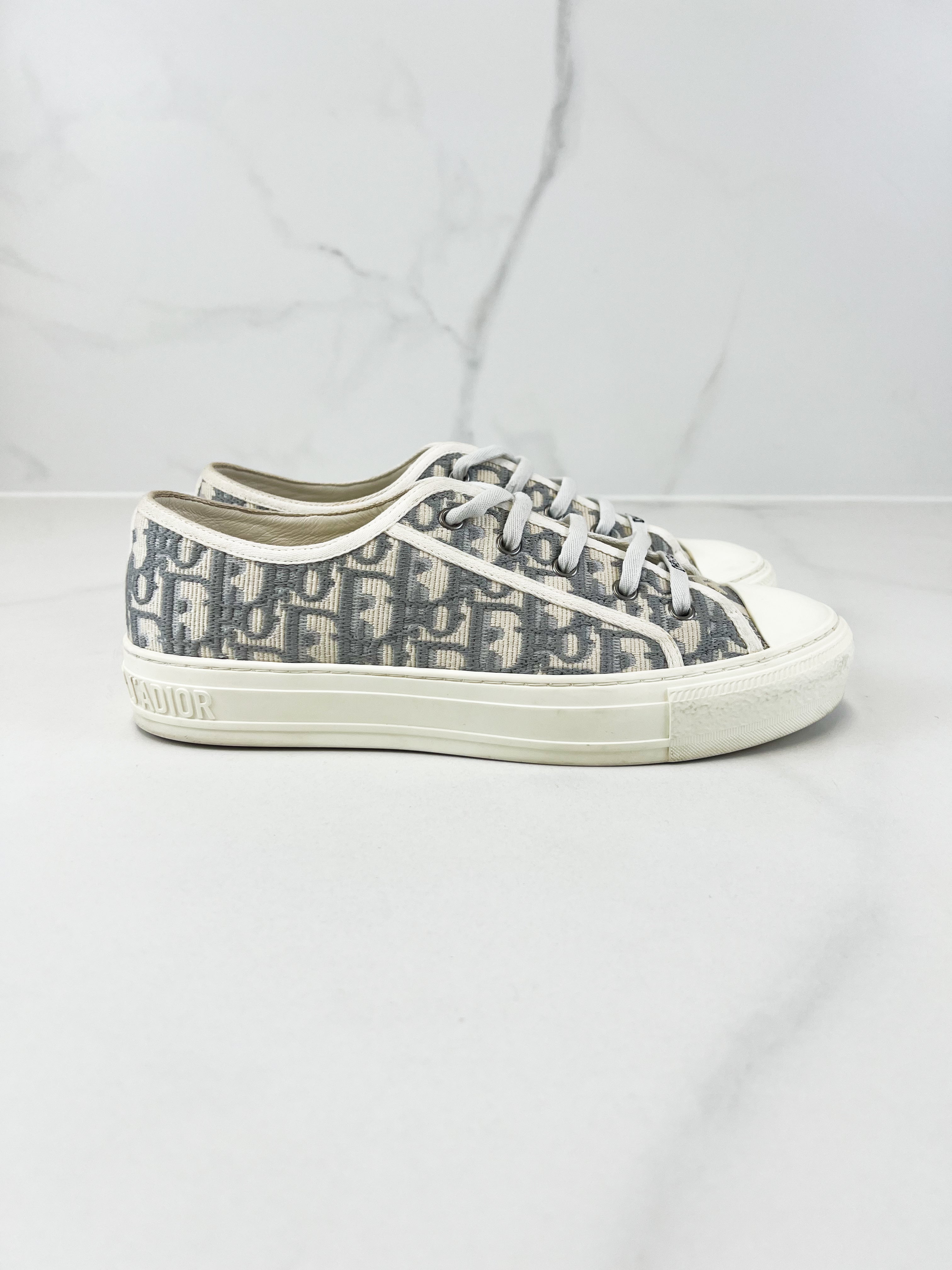 Christian Dior Walk'n'Dior Grey Oblique Sneaker Size 40